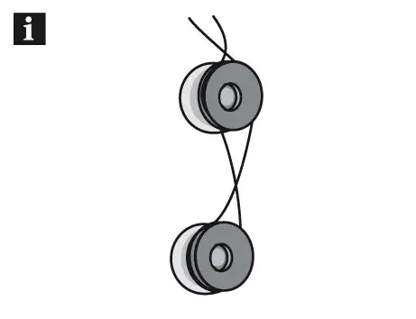 Gardinia Schnurwickler inklusive Schrauben, weiß, 6-er Pack