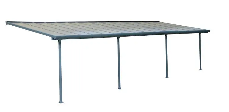 Canopia Terrassendach 850 x 300 cm grau