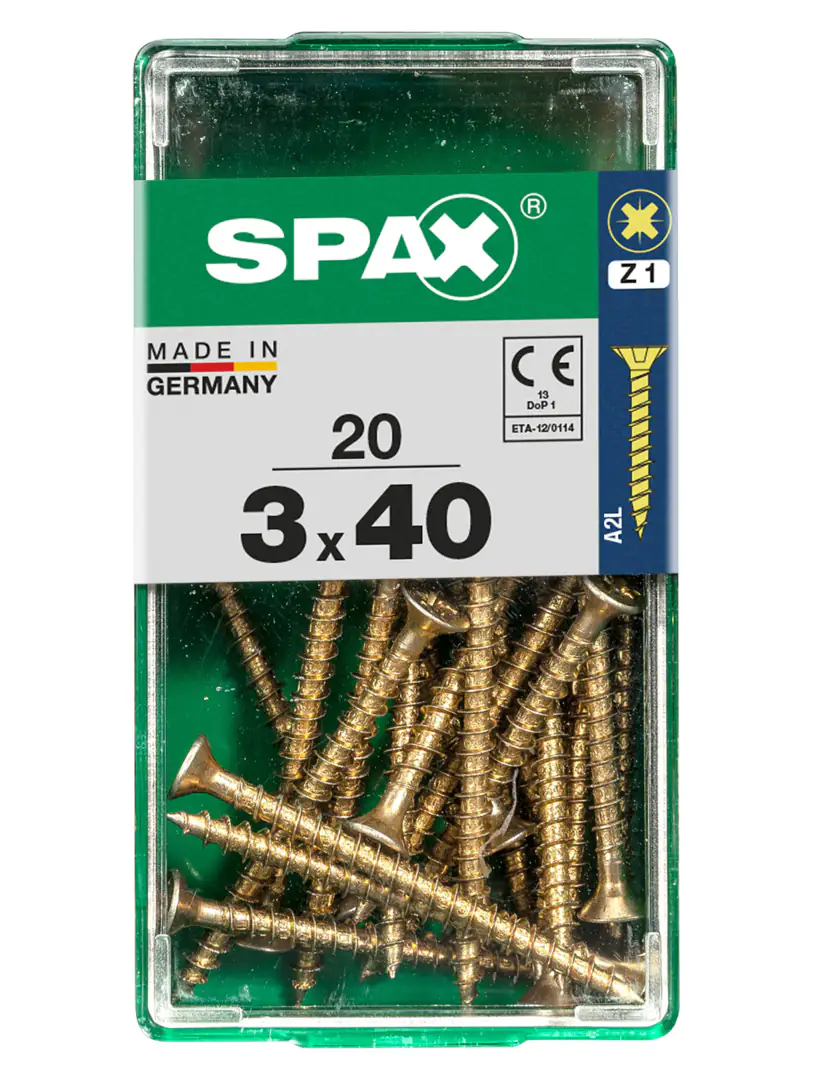 Spax Universalschrauben 3.0 x 40 mm PZ 1 - 20 Stk.