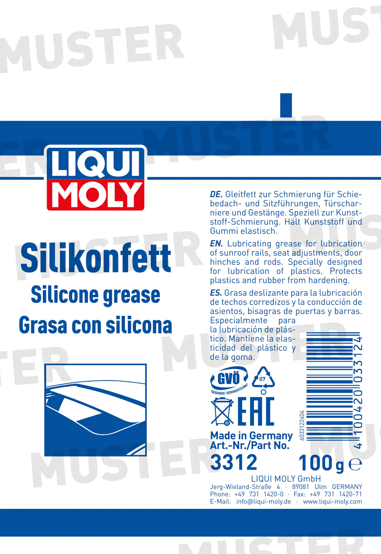 Liqui Moly Silikonfett transparent 100 g Liqui Moly Silikonfett transparent 100 g