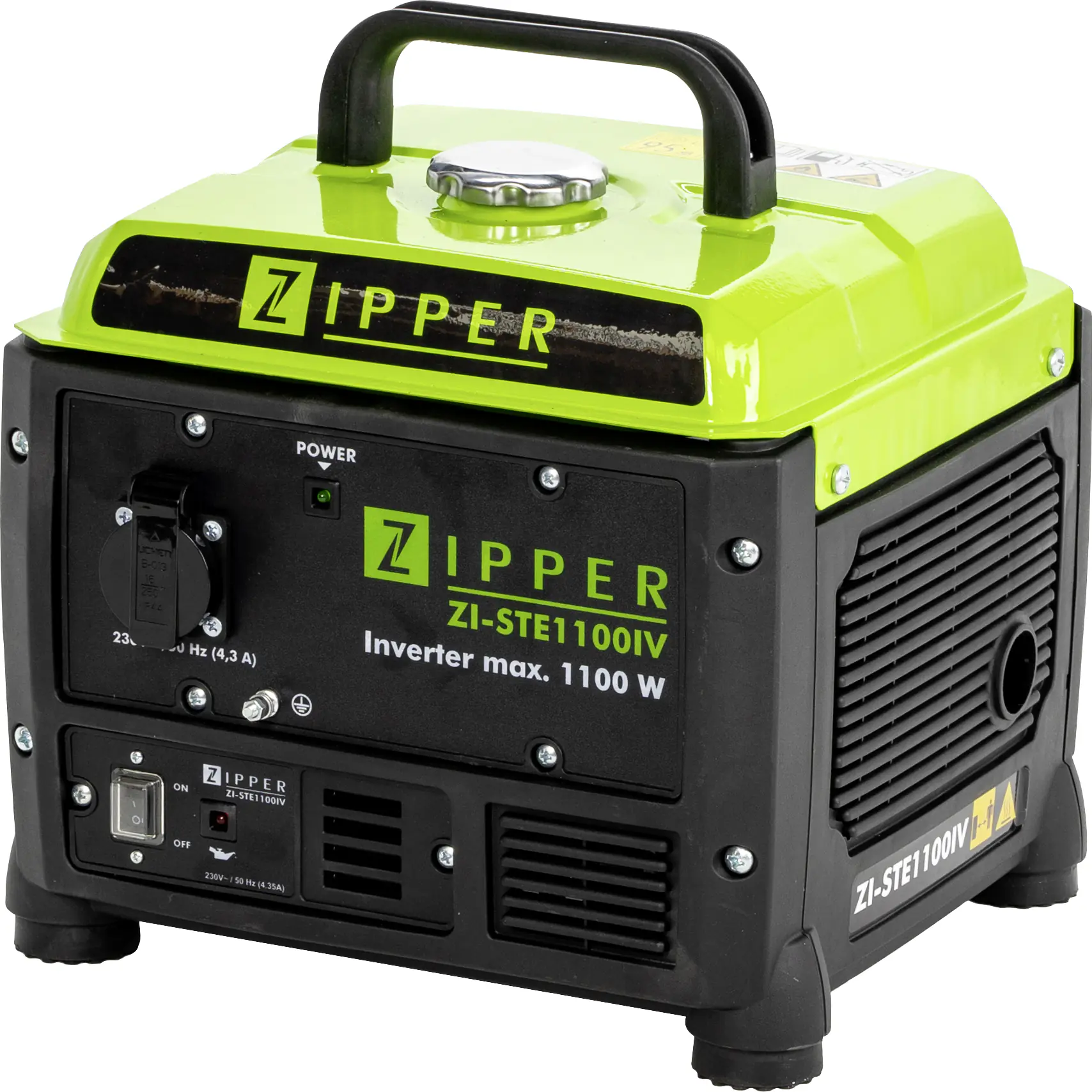 Zipper Inverter-Stromerzeuger ZI-STE1100IV 1100 W Benzin Zipper Inverter-Stromerzeuger ZI-STE1100IV 1100 W Benzin