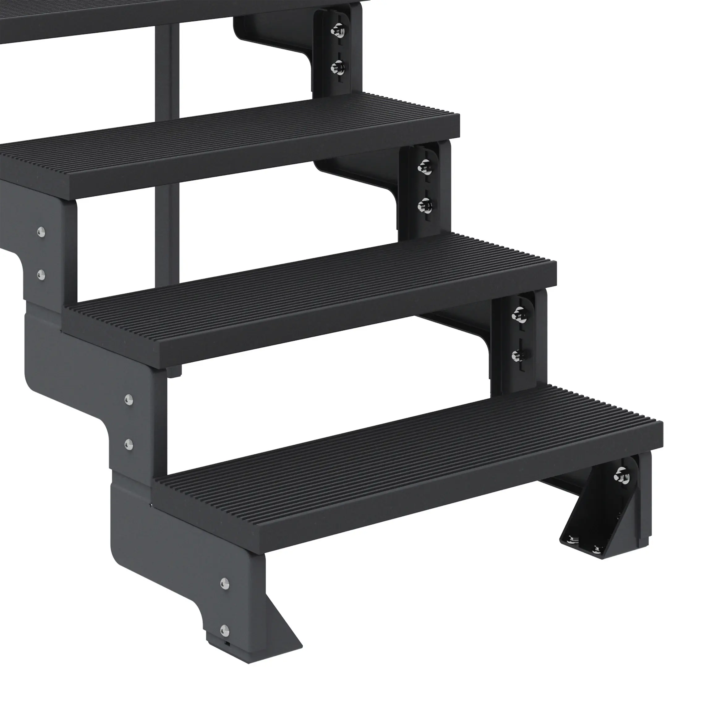 Dolle Außentreppe Gardentop 2 Gitteroststufen 80 cm ohne Geländer anthrazit