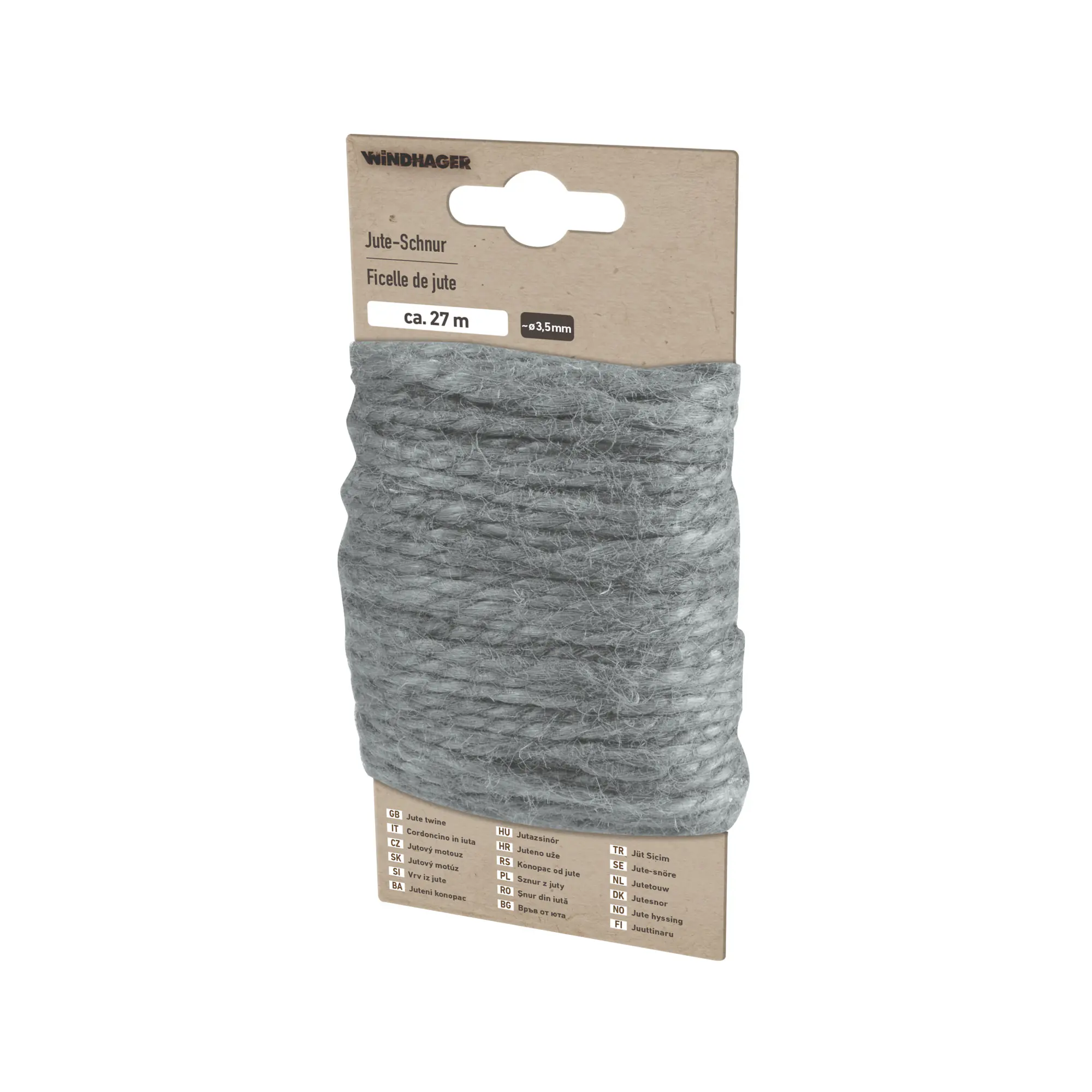 Windhager Jute-Schnur 27 m, grau