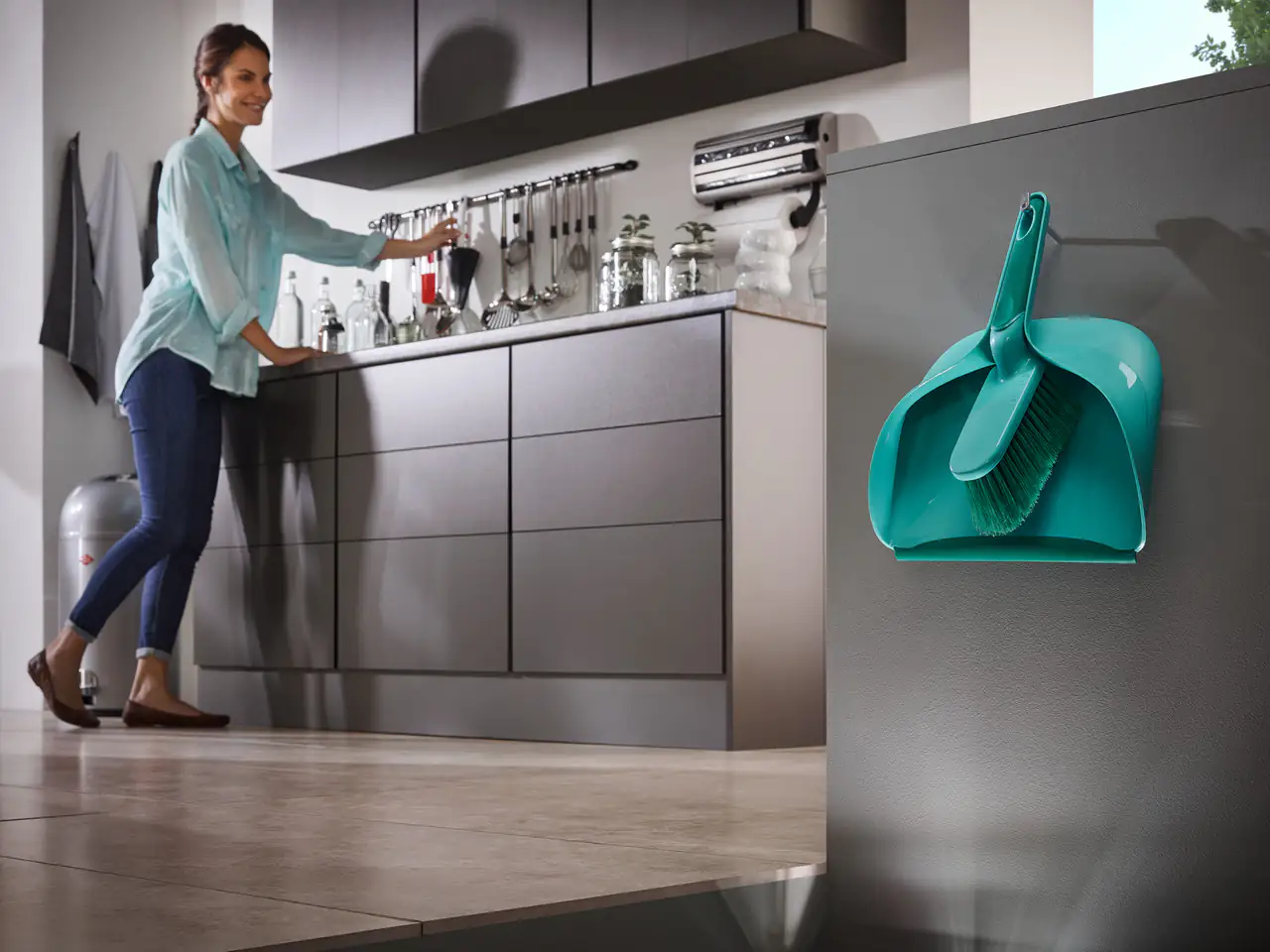 Leifheit Handkehrset große Schaufel mit Handfeger Leifheit Handkehrset große Schaufel mit Handfeger