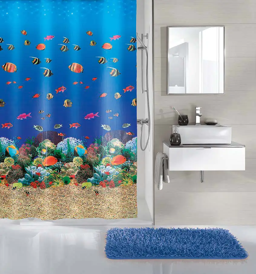 Kleine Wolke Duschvorhang Malediven multicolor, 180x200 cm