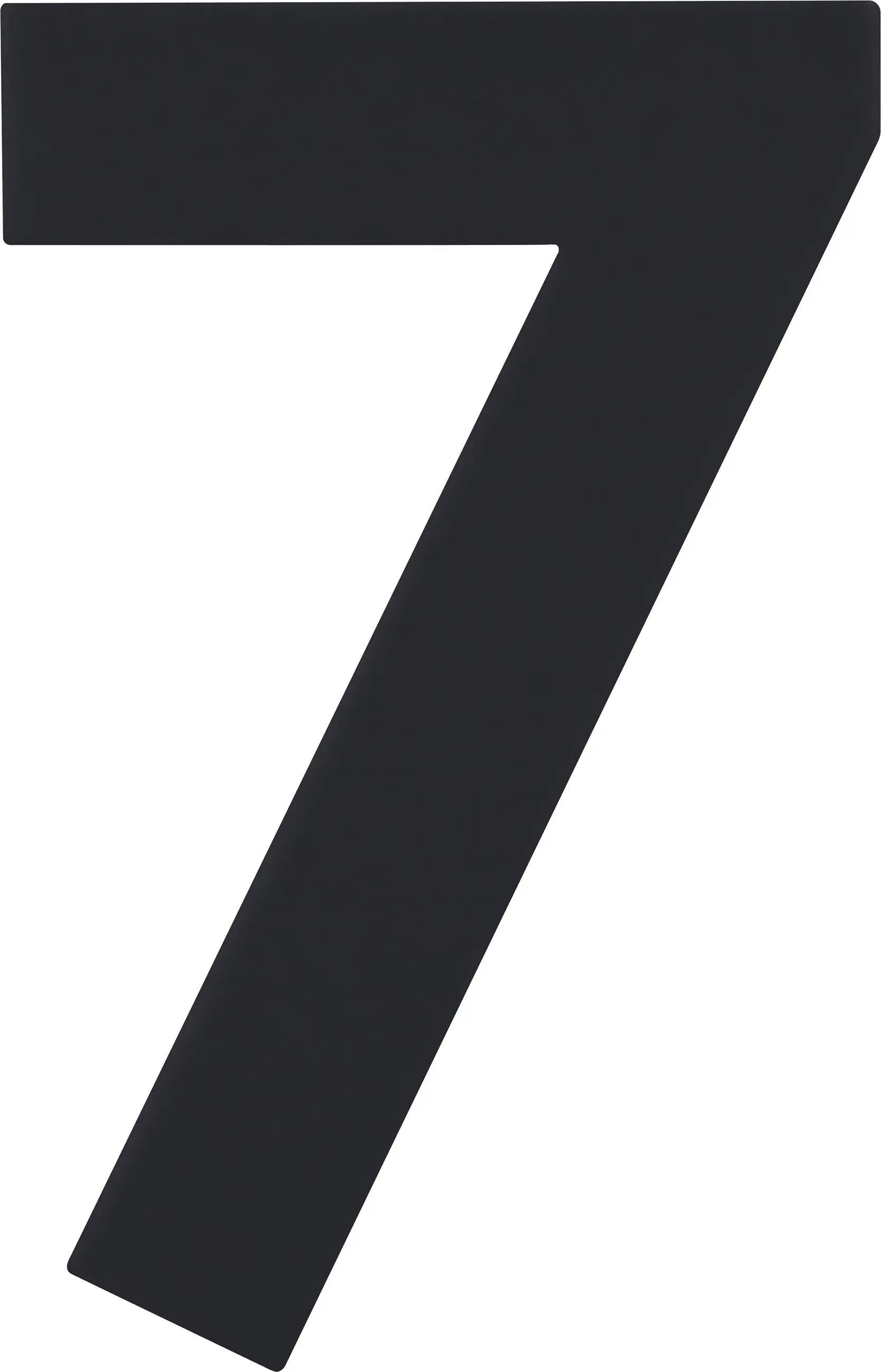 Alpertec Hausnummer 7 Edelstahl schwarz matt 12 x 8 cm 