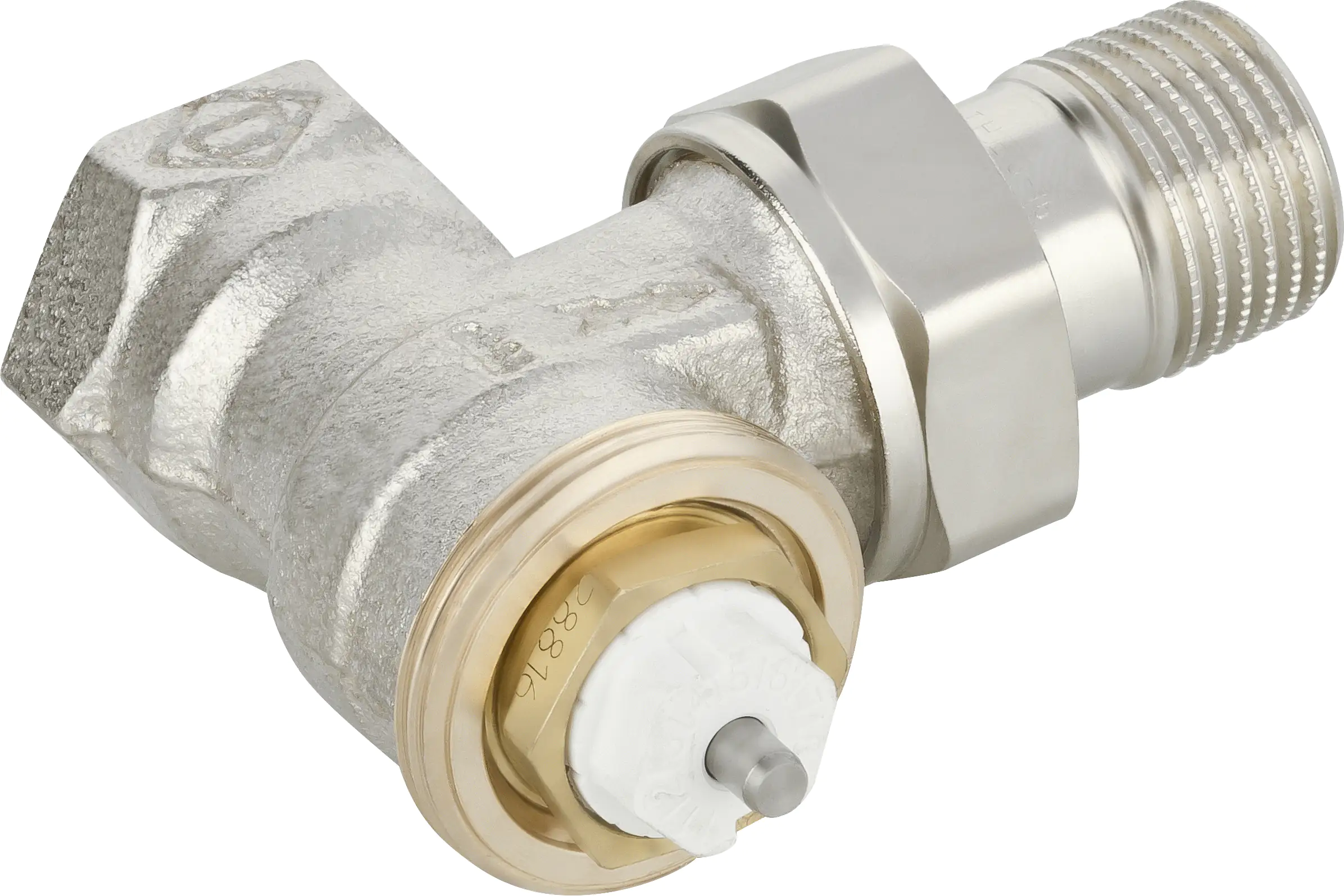Heimeier Thermostatventil V-Exact II 1/2" Eck, vernickelt