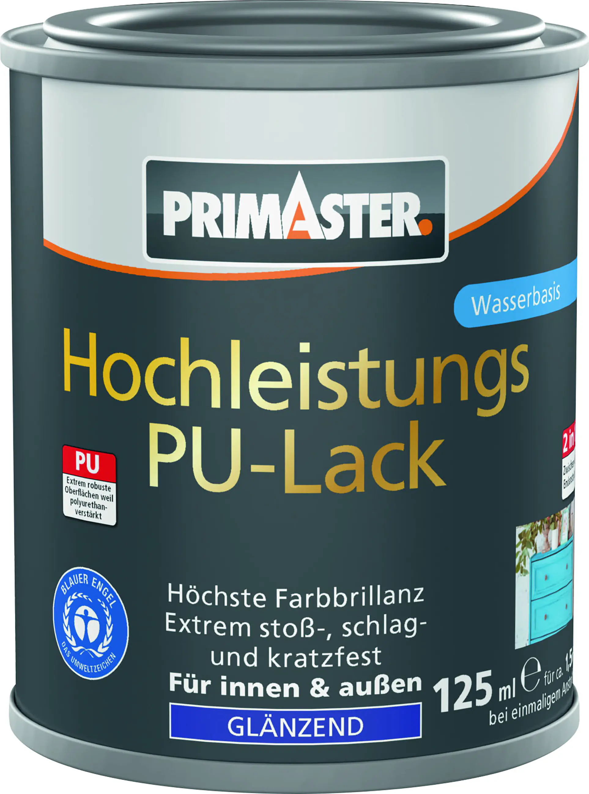 Primaster Hochleistungs PU-Lack schokobraun glänzend 125 ml