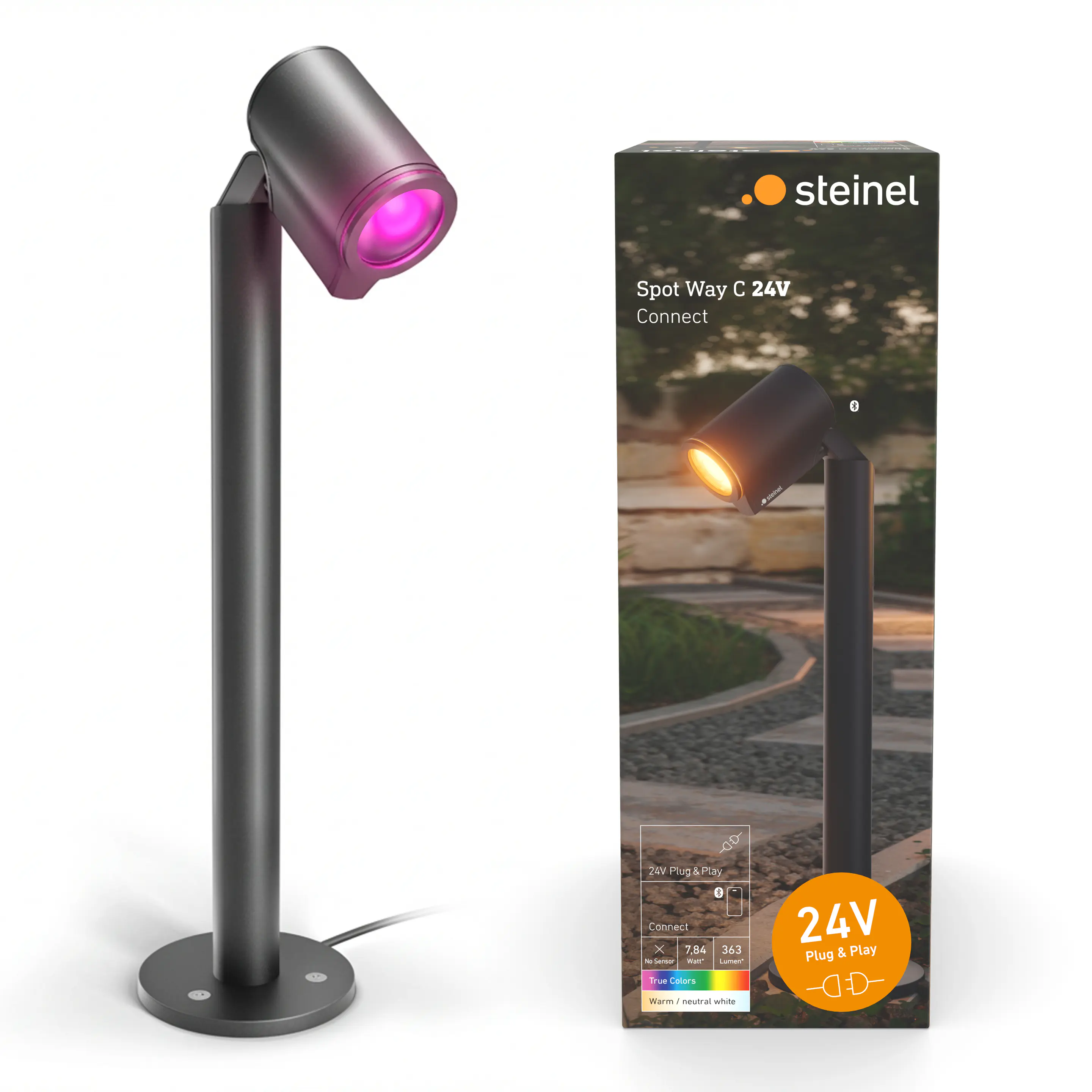 Steinel LED Wegeleuchte Spot Way 24V warmweiß-neutralweiß anthrazit