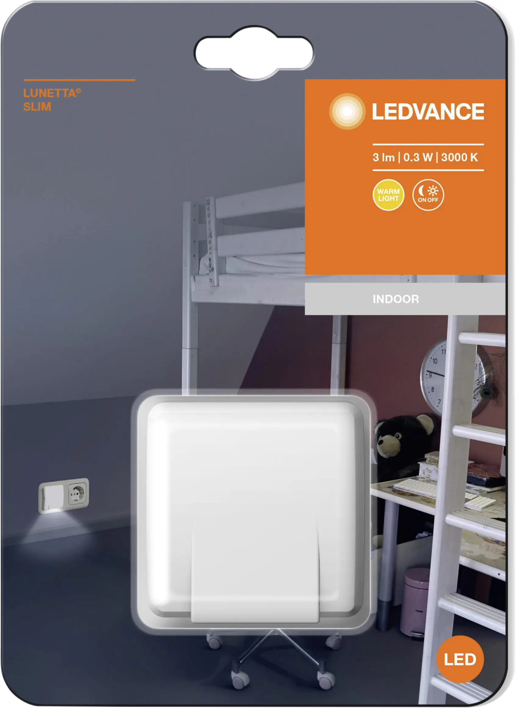 Ledvance LED Nachtlicht Lunetta Slim weiß