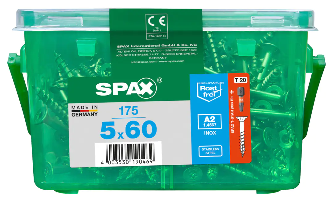 Spax Universalschrauben 5.0 x 60 mm TX 20 - 175 Stk. Spax Universalschrauben 5.0 x 60 mm TX 20 - 175 Stk.