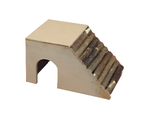 Ollesch Haselnuss Hamsterhaus schräg 17,5x13x9,5 cm