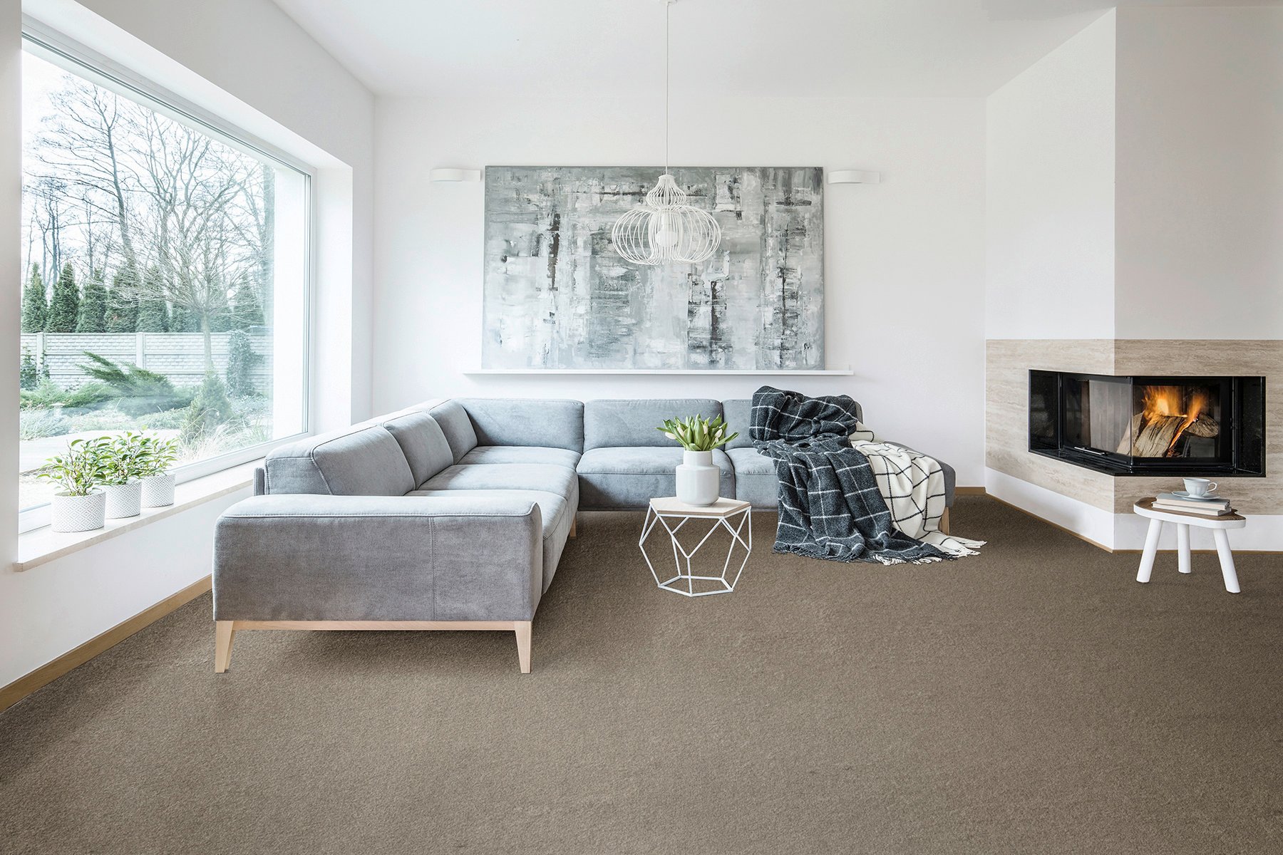 Teppichboden Ella schlamm 4 m breit (Meterware)