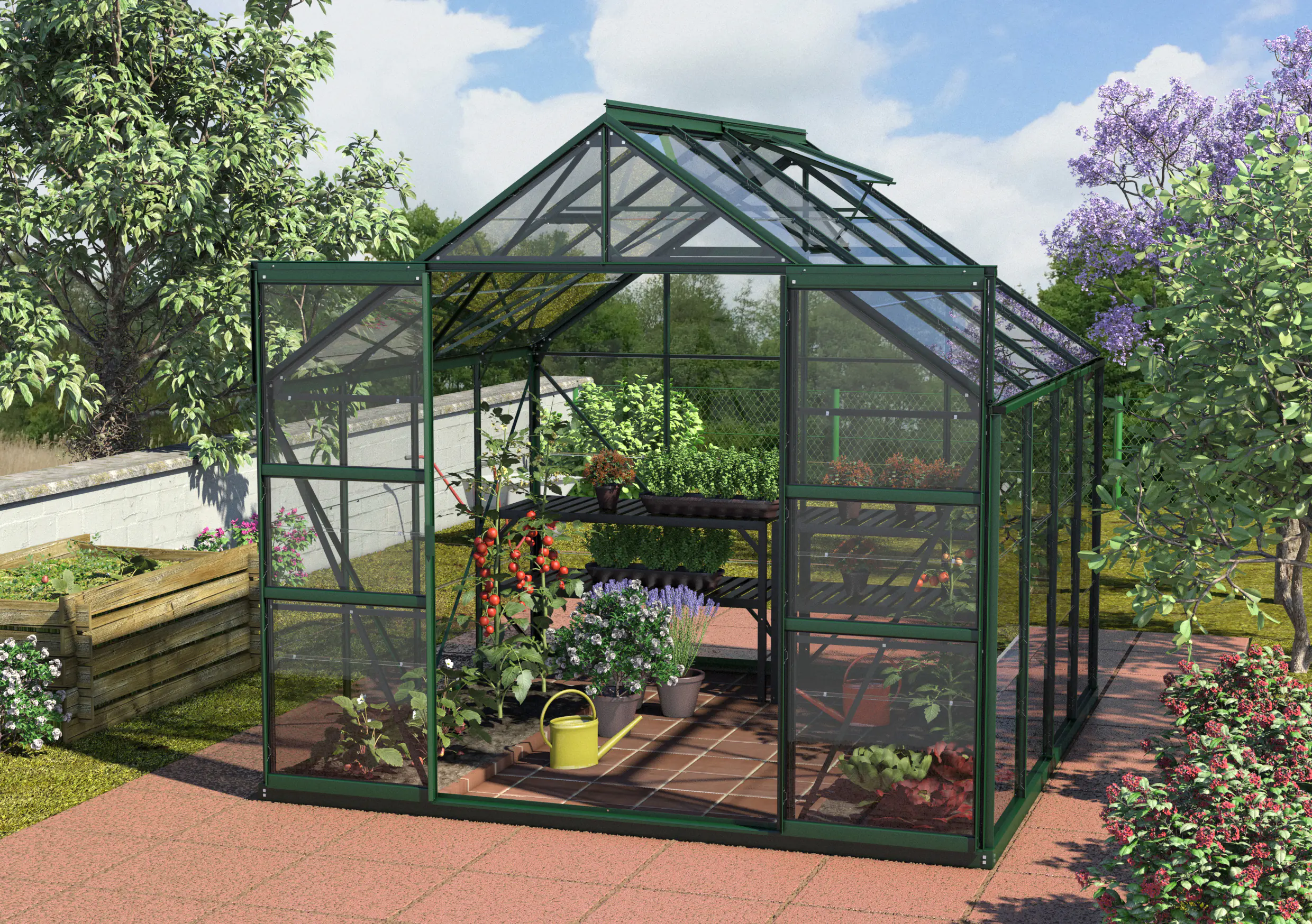 Vitavia Gewächshaus Mars 6700 254 x 254 cm 3 mm Sicherheitsglas Vitavia Gewächshaus Mars 6700 254 x 254 cm 3 mm Sicherheitsglas