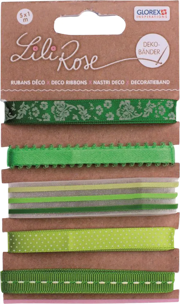 Glorex Deko Bänder Grüntöne