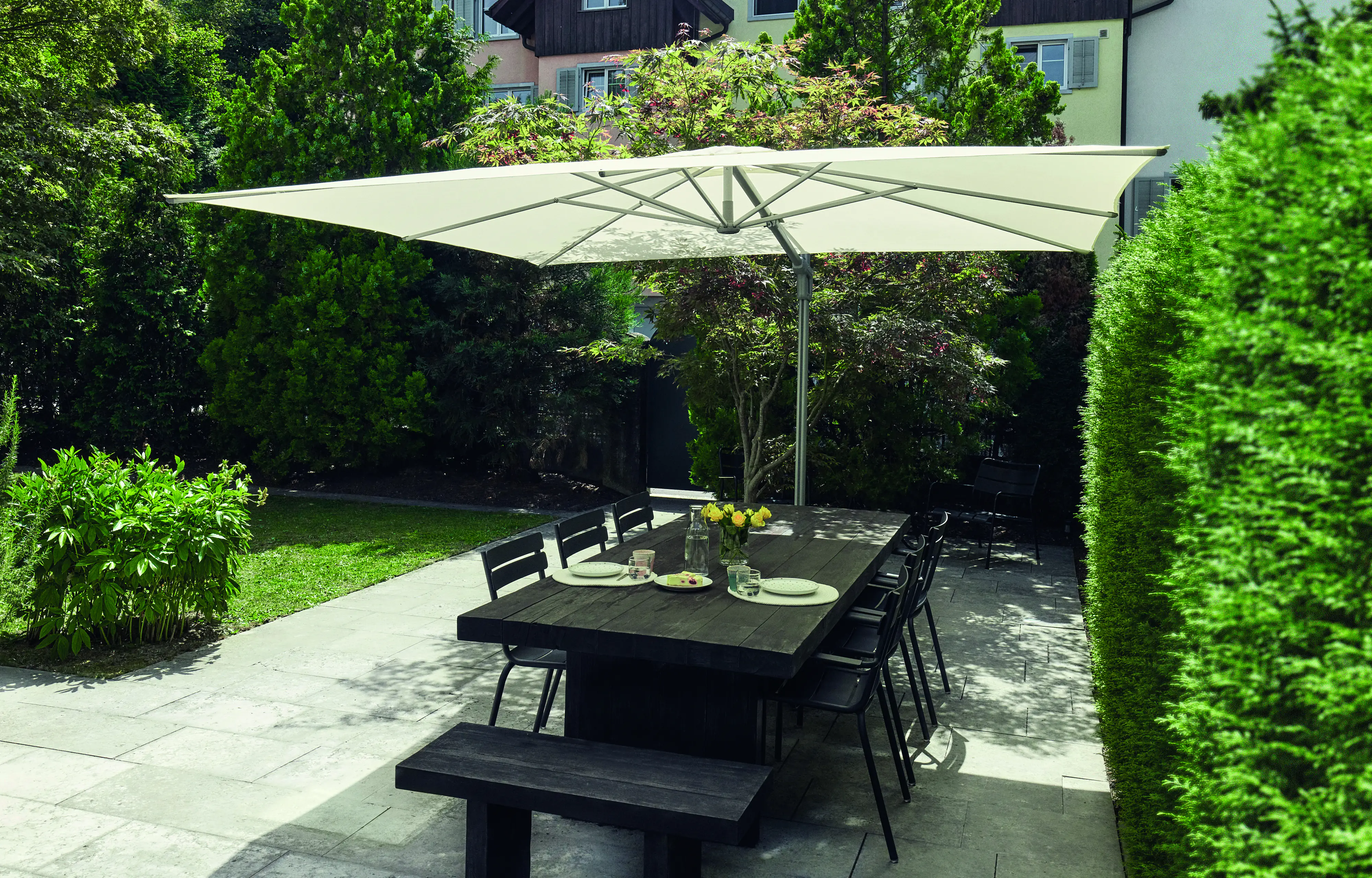 Suncomfort Sonnenschirm Sunflex beige 300 x 300 cm  Suncomfort Sonnenschirm Sunflex beige 300 x 300 cm