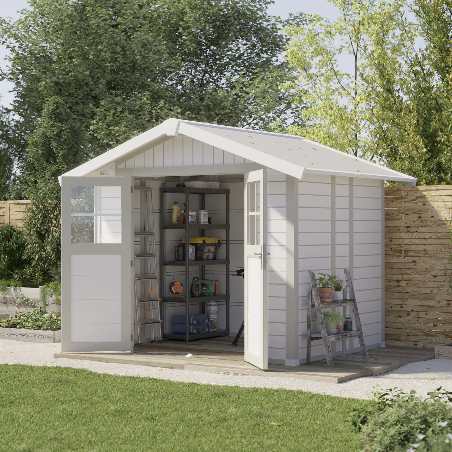 Grosfillex Gartenhaus Deco H 4,9 295 x 261 cm (inkl. Dachüberstand) Grosfillex Gartenhaus Deco H 4,9 295 x 261 cm (inkl. Dachüberstand)