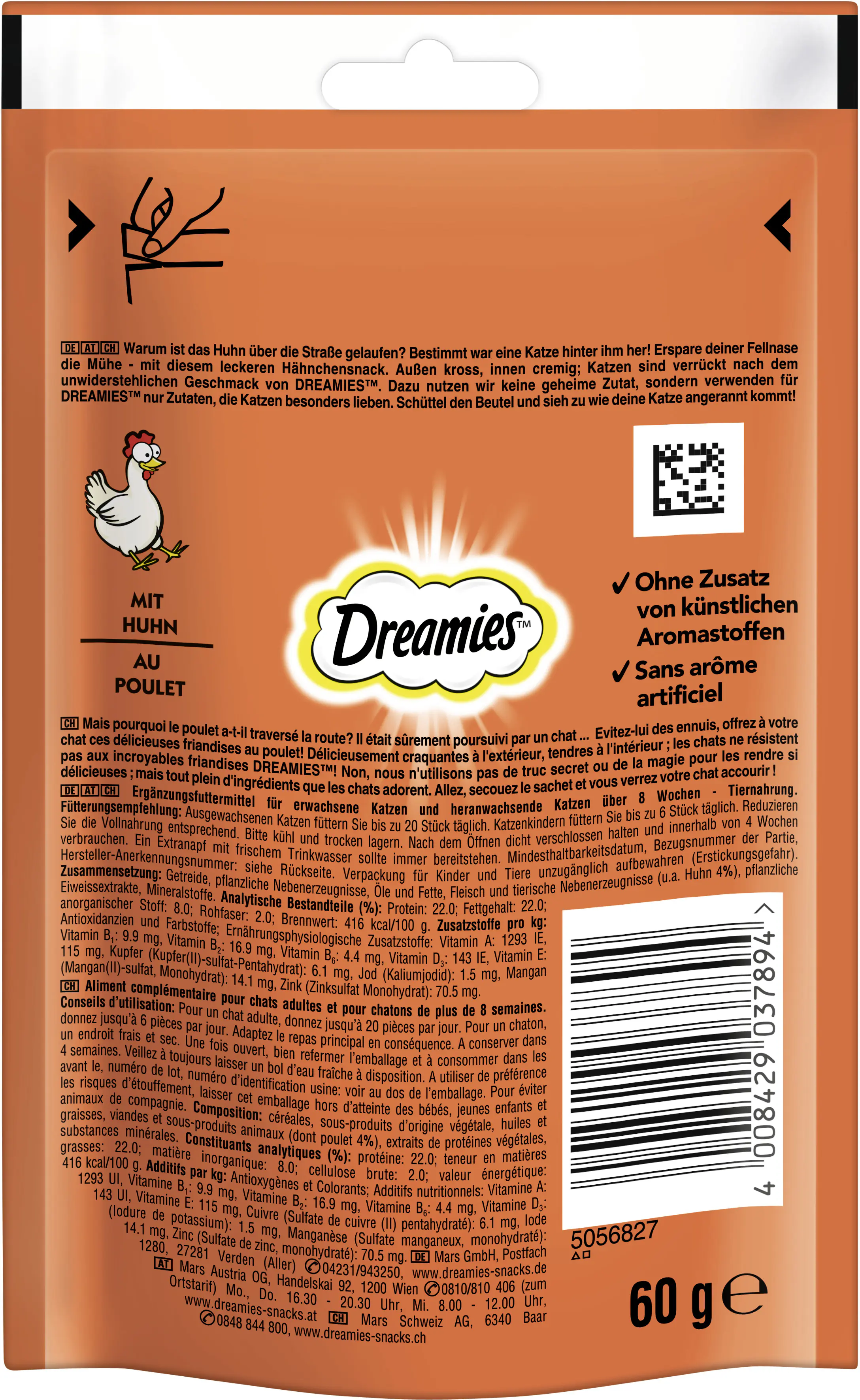 Dreamies Katzensnack Hühnchen 60 g