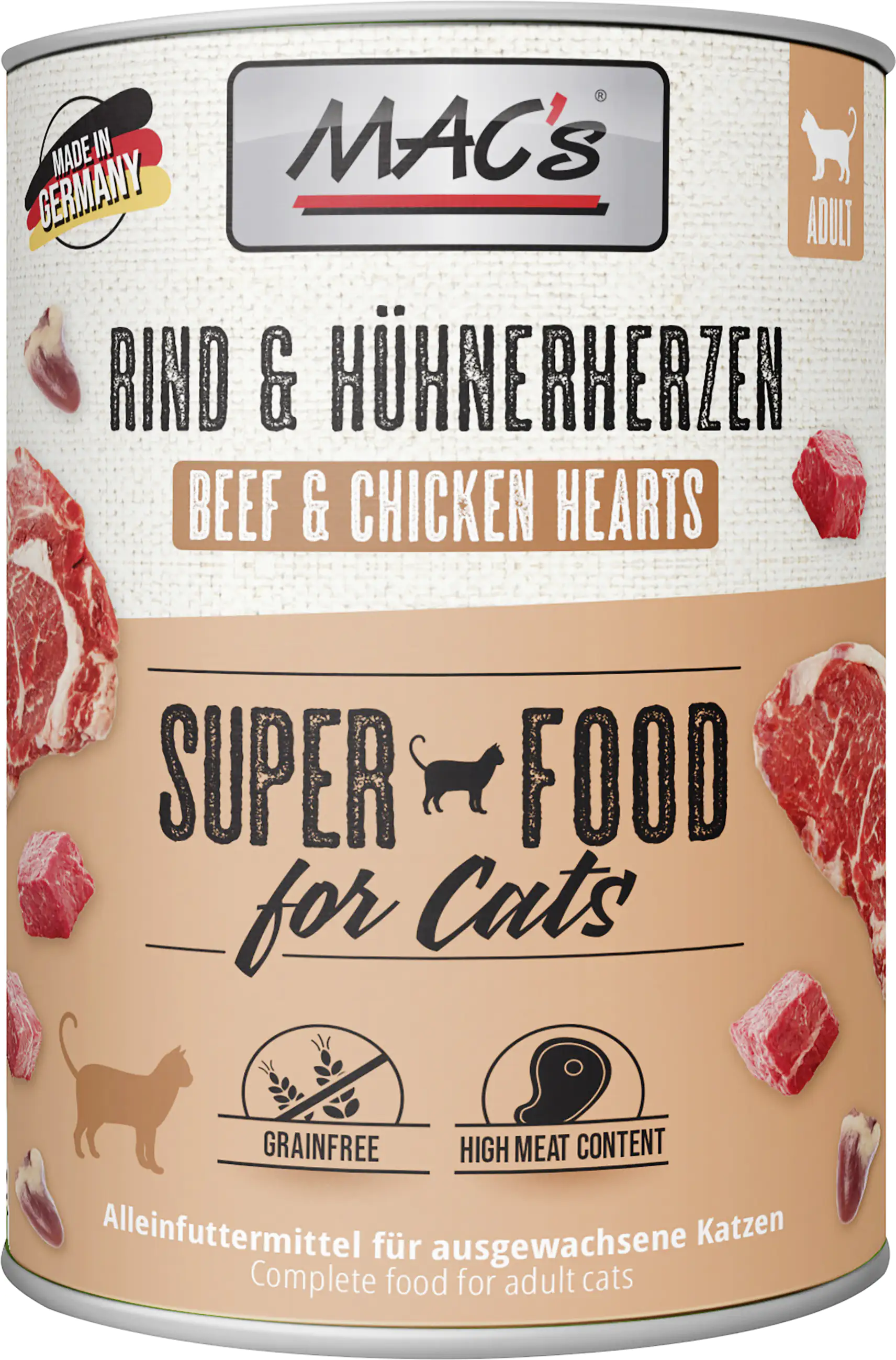 Macs Cat Rind & Hühnerherz 800 g