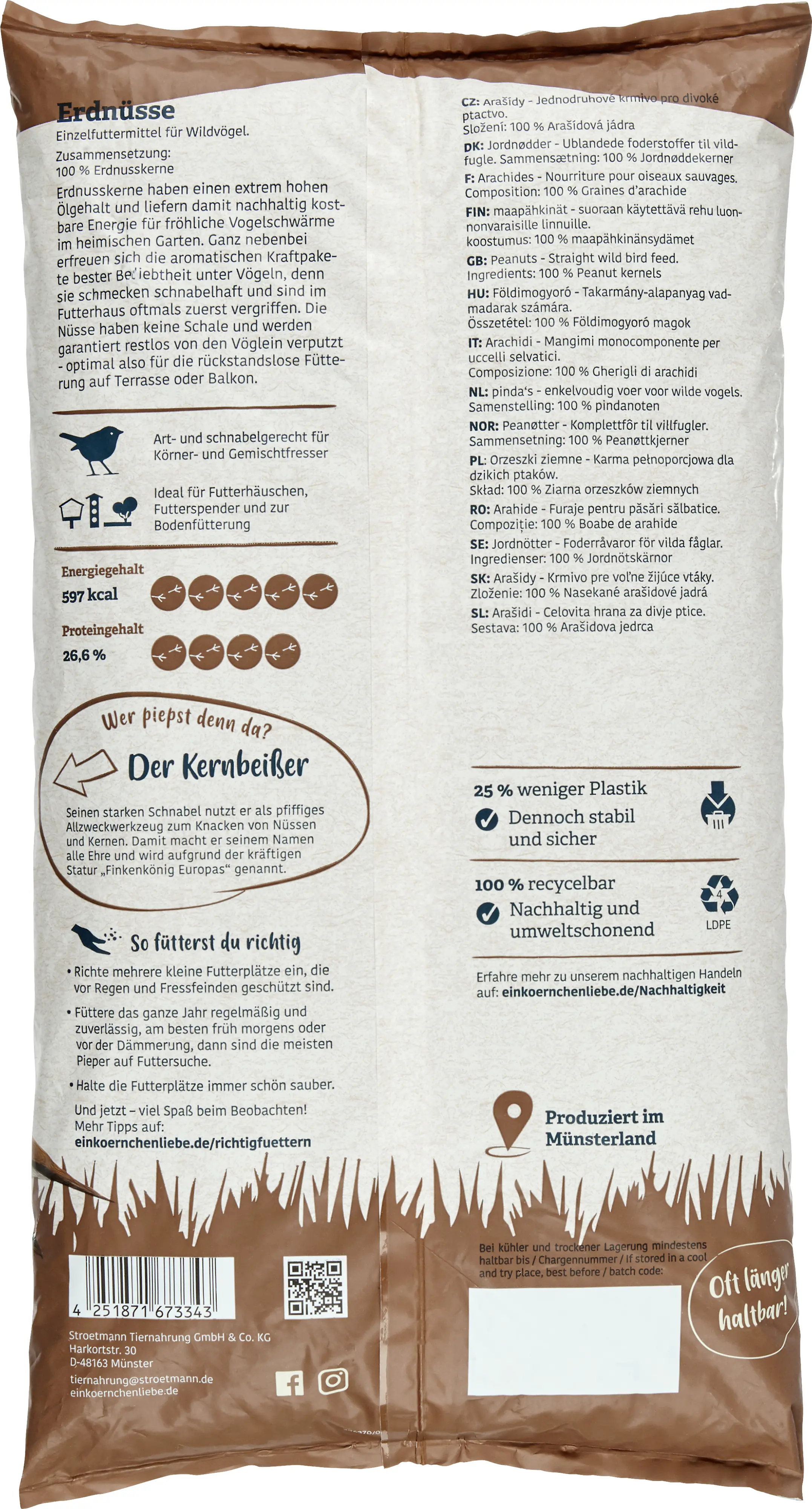 Elles Wildvogelfutter Erdnüsse 2,5 kg