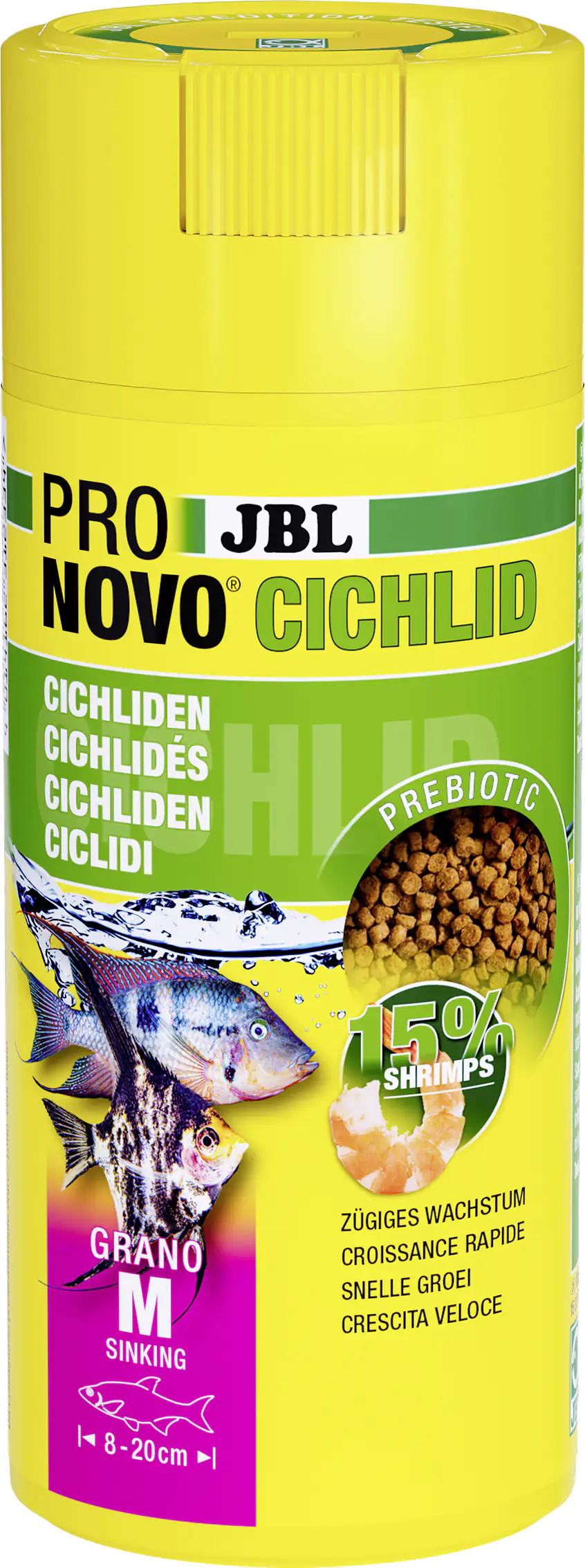 JBL Fischfutter Pronovo Cichlid Grano M Fischfuttergranulat 250 ml