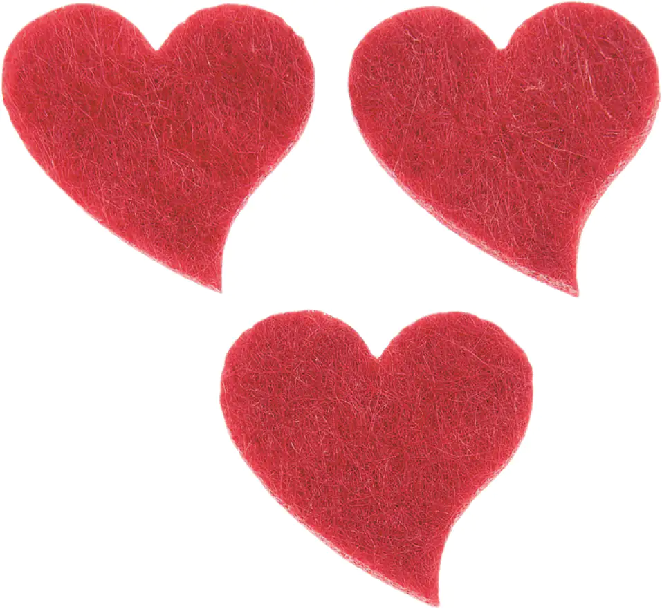 Glorex Filzherzen geschwungen rot
