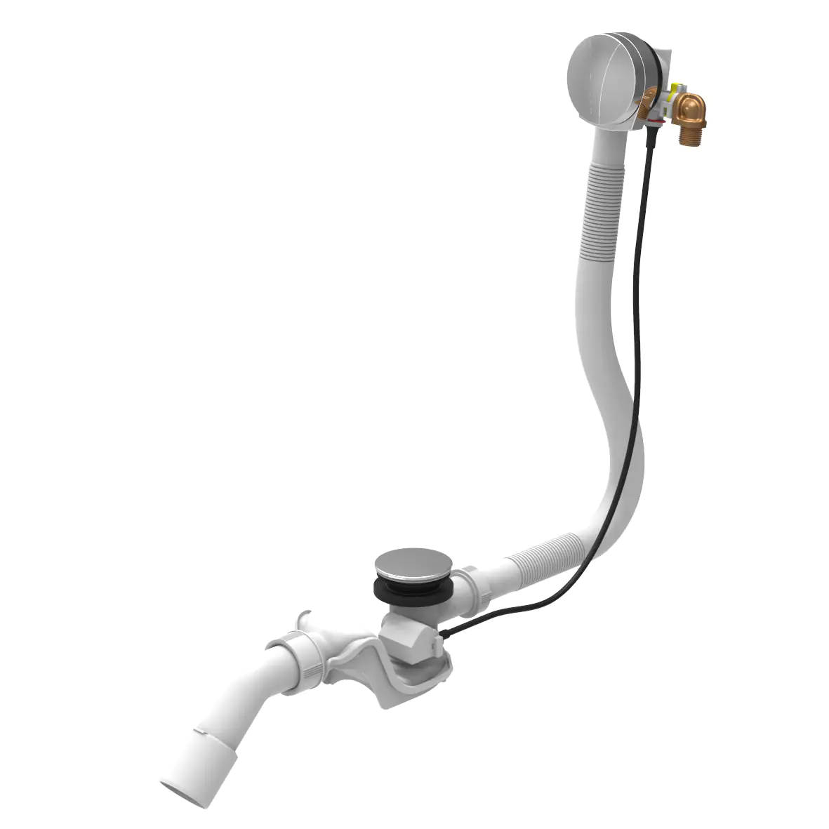 Ottofond Ab- und Überlaufgarnitur Luxus für Badewannen, mit Excentergarnitur, mit Wassereinlauf