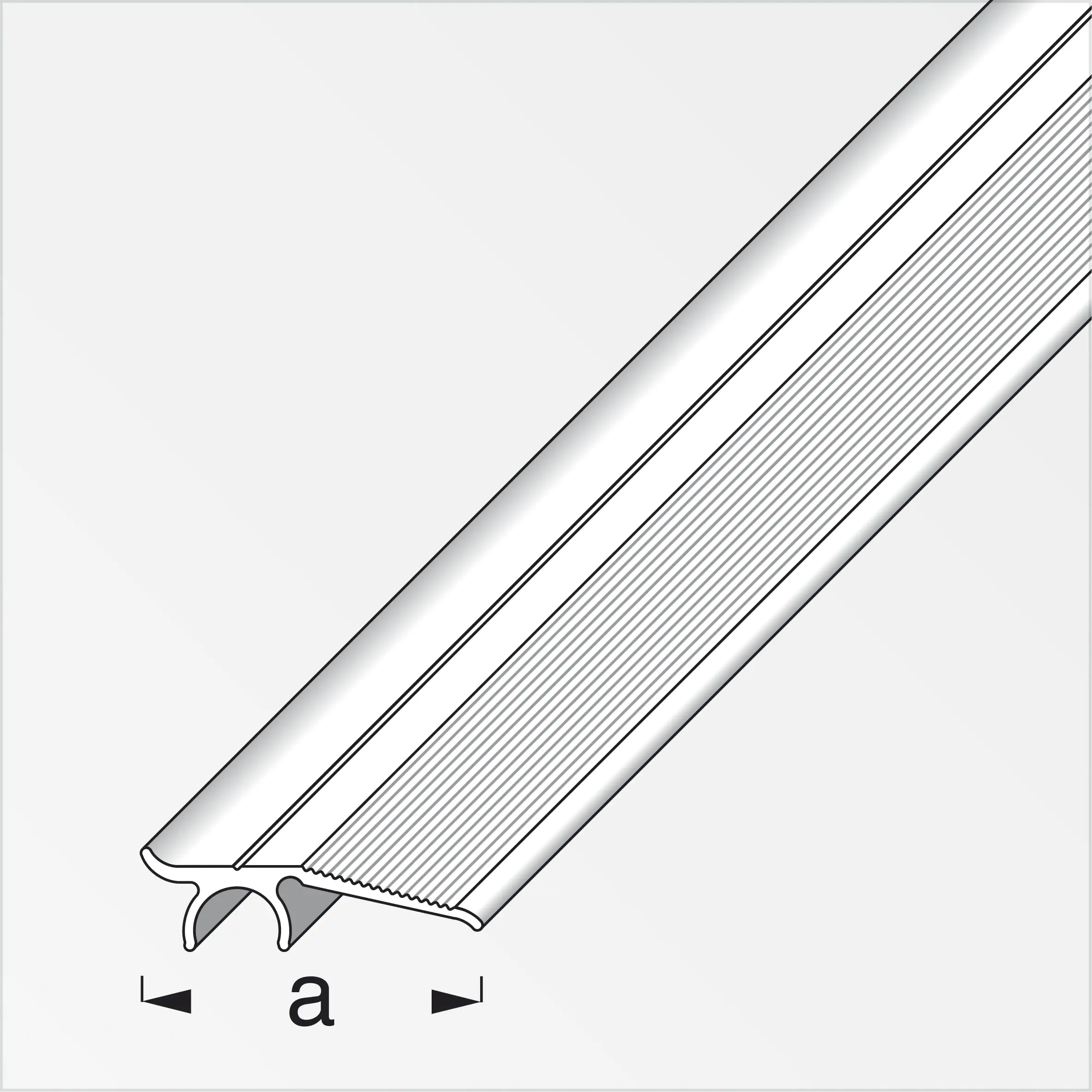 alfer Wandabschluss-Profil Aluminium eloxiert silber