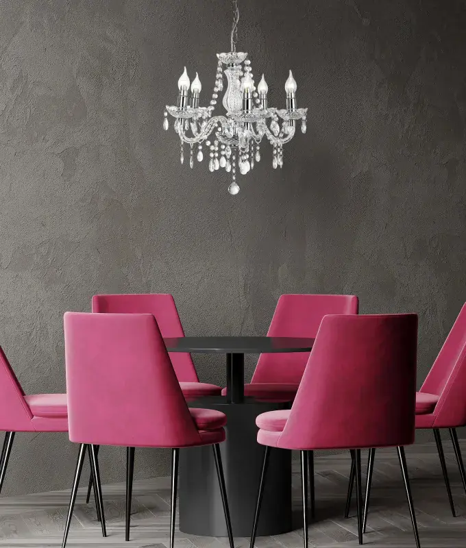 Globo Kronleuchter Marie Ø 48 x 150 cm verchromt