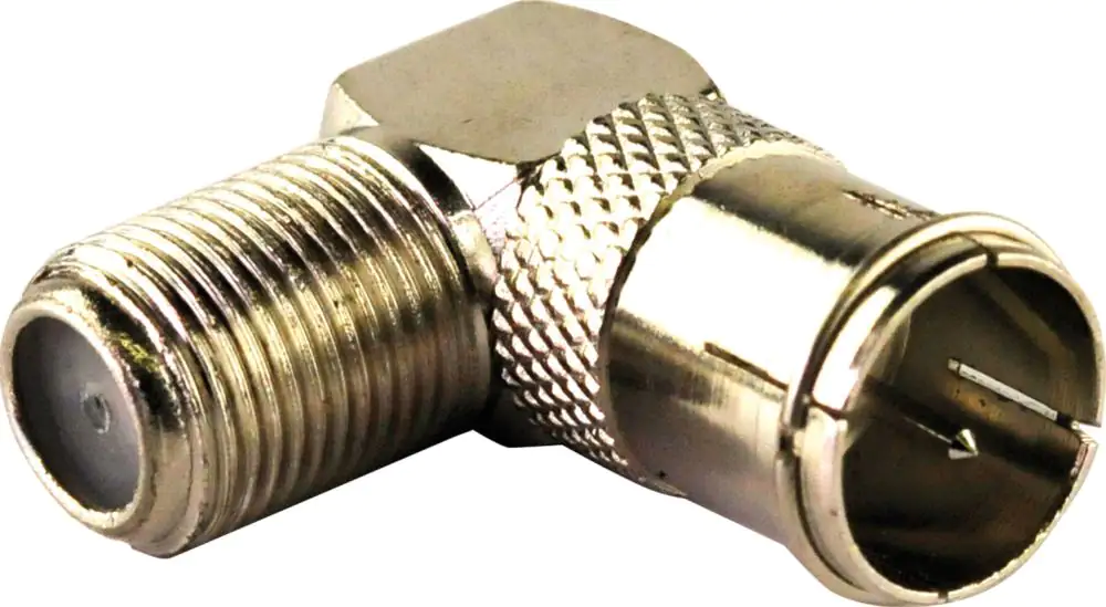 Schwaiger F Quick Adapter UEST9360 531 silber, 90° gewinkelt, 1x F Quick Stecker / 1x F Buchse