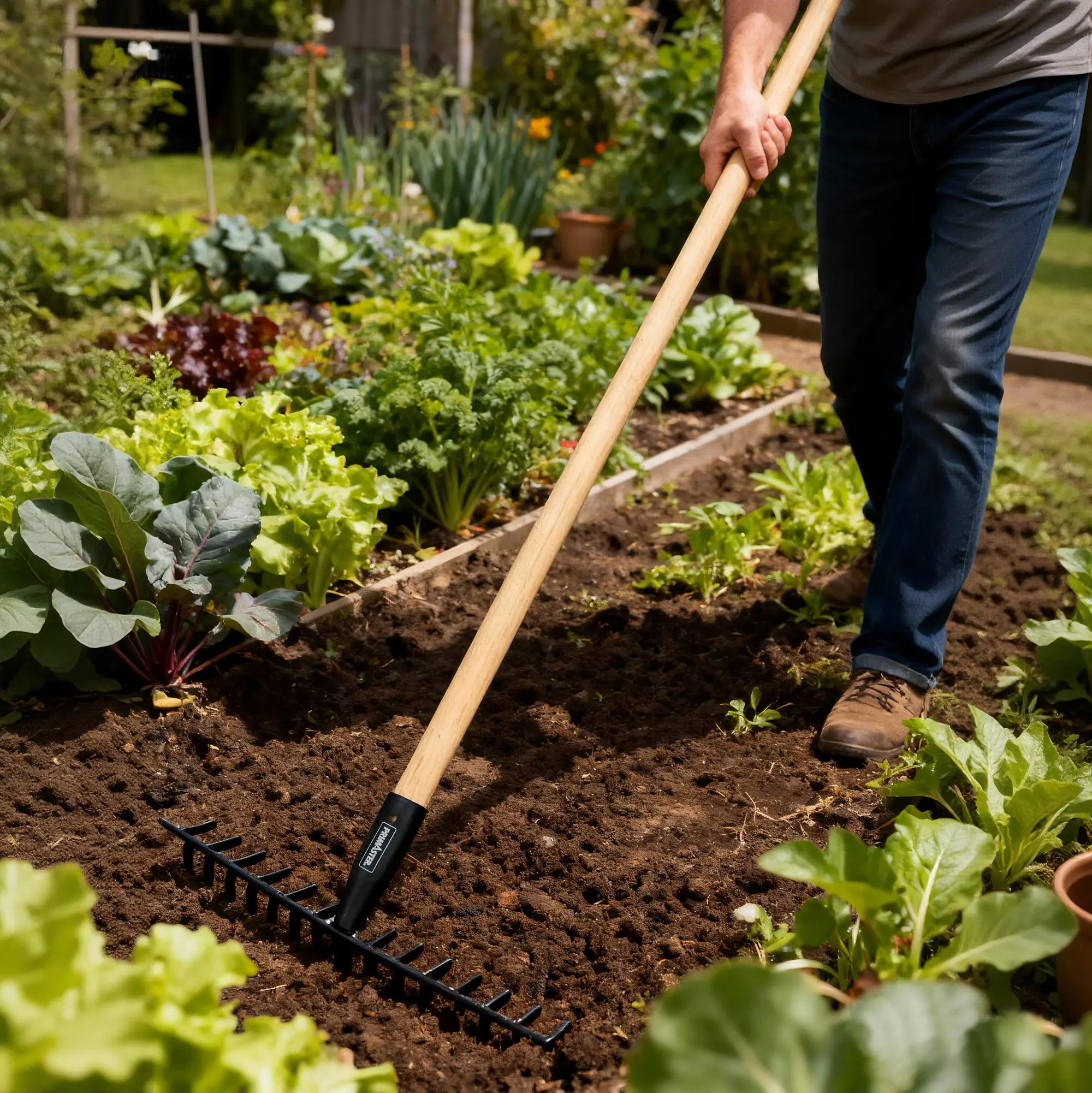 Primaster Gartenrechen 14 Zinken 36 x 8 cm