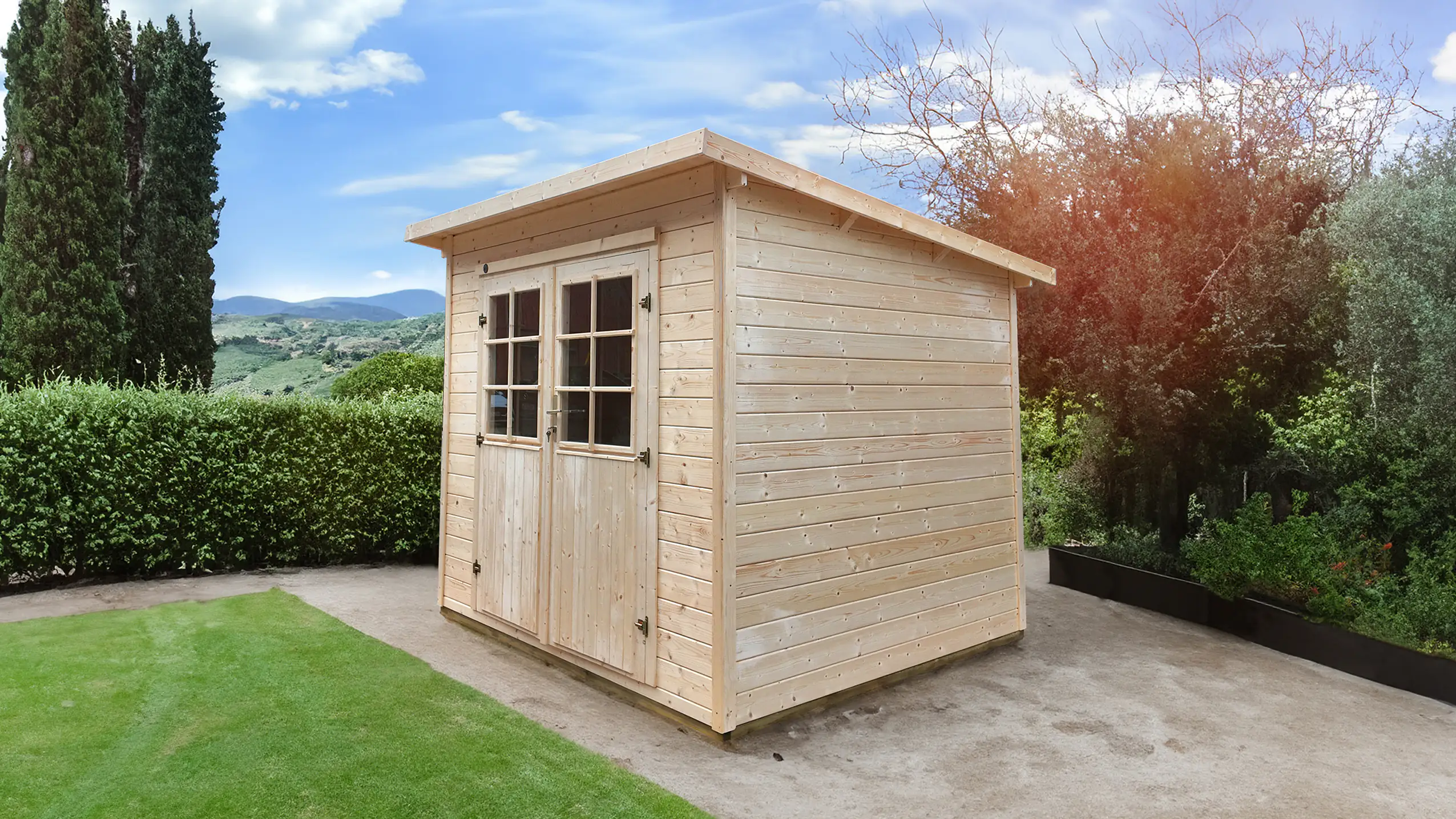 Weka Gartenhaus Mina 254 x 250 cm natur mit Fußboden Weka Gartenhaus Mina 254 x 250 cm natur mit Fußboden