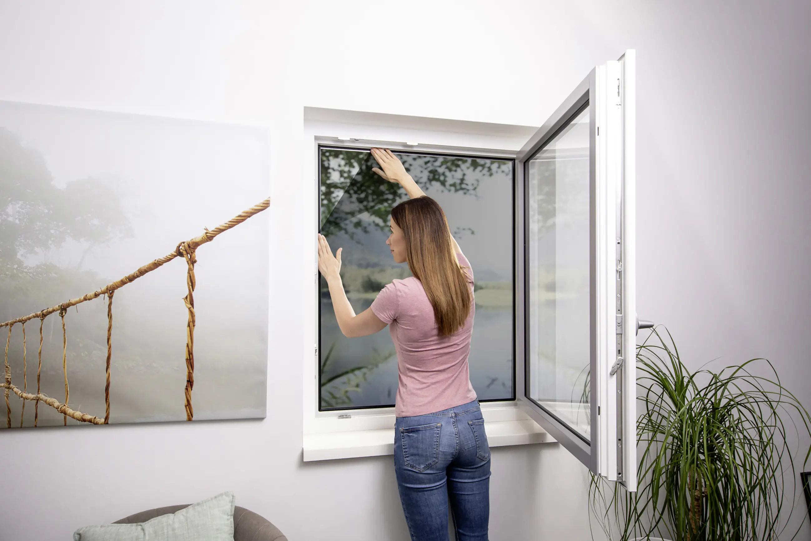 Primaster Fliegengitter 150 x 300 cm anthrazit/anthrazit kürzbar