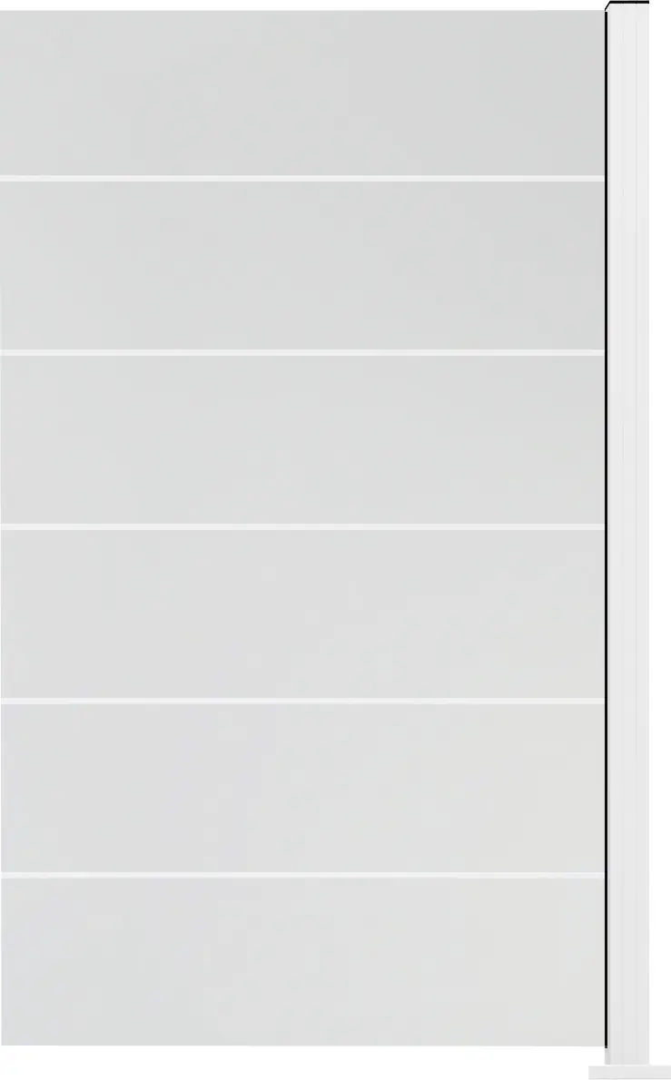Ambiente Glaszaun Erweiterungsset Klarglas mit Siebdruck 187 x 107,2 cm weiß Ambiente Glaszaun Erweiterungsset Klarglas mit Siebdruck 187 x 107,2 cm weiß