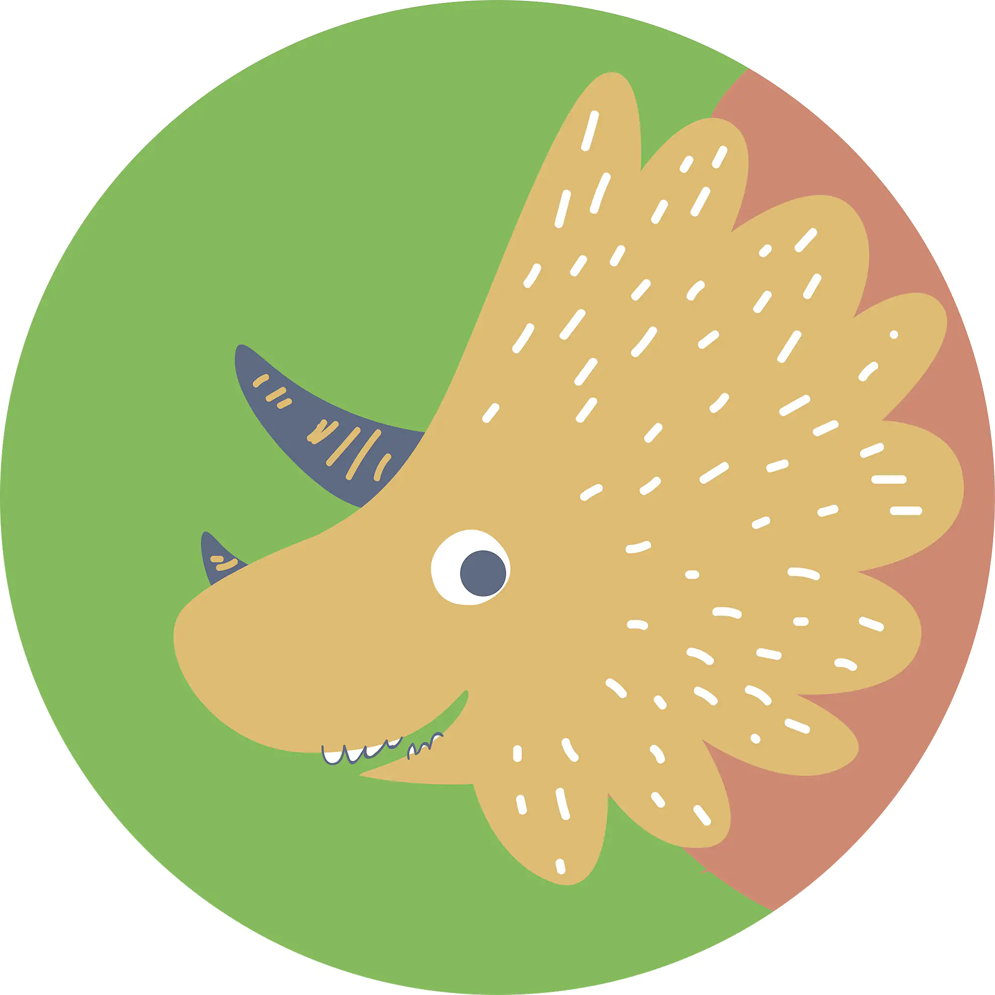 Komar Vlies Fototapete Dot Little Dino Trice Ø 128 cm, selbstklebend