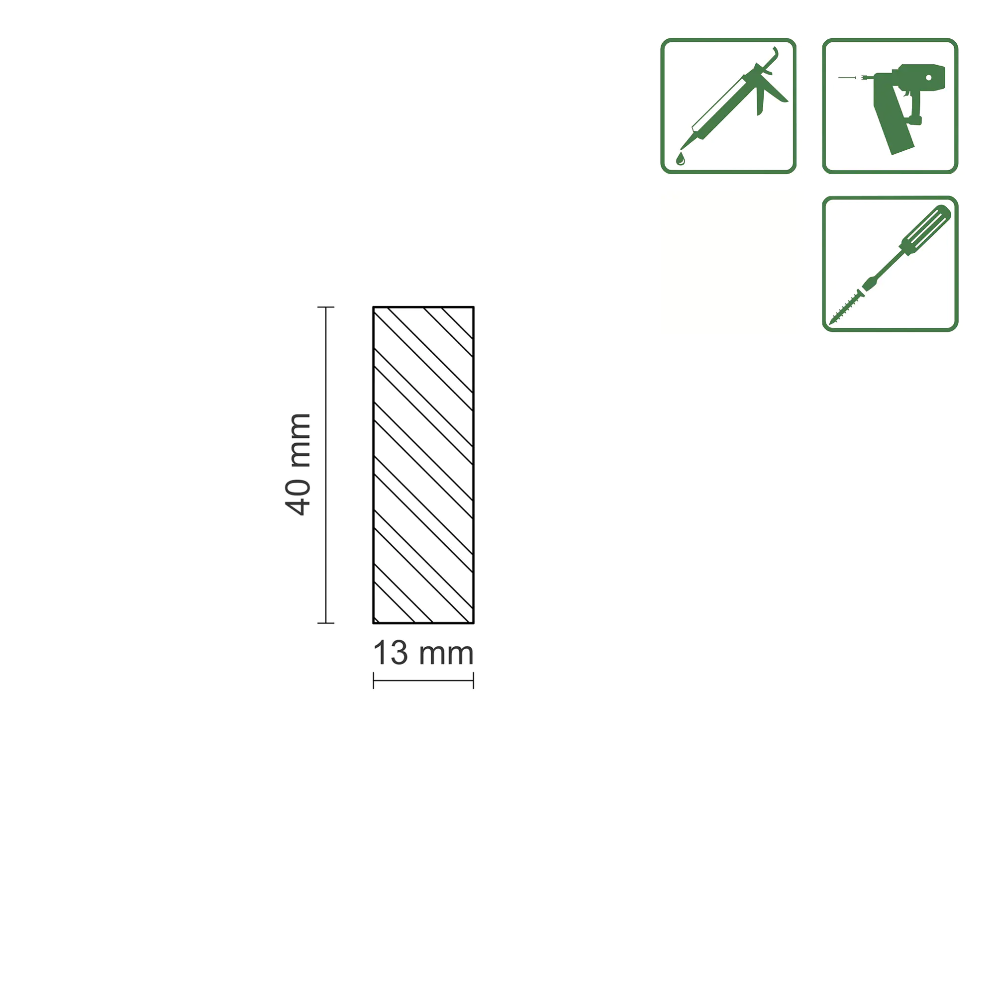 FN Neuhofer Flachleiste 240 cm 40 x 13 mm Fichte/Kiefer