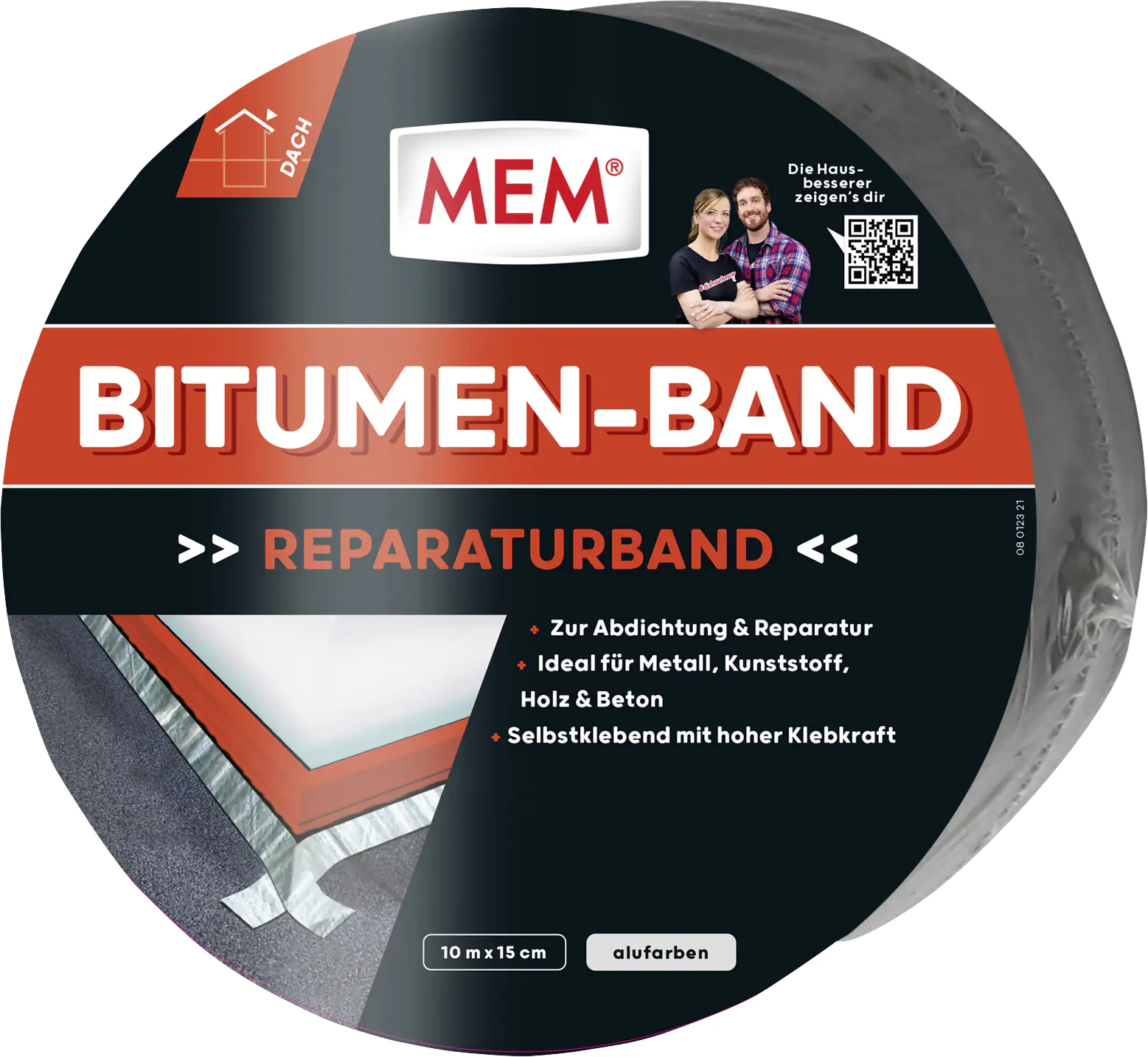MEM Bitumen-Band 10 m x 15 cm alu