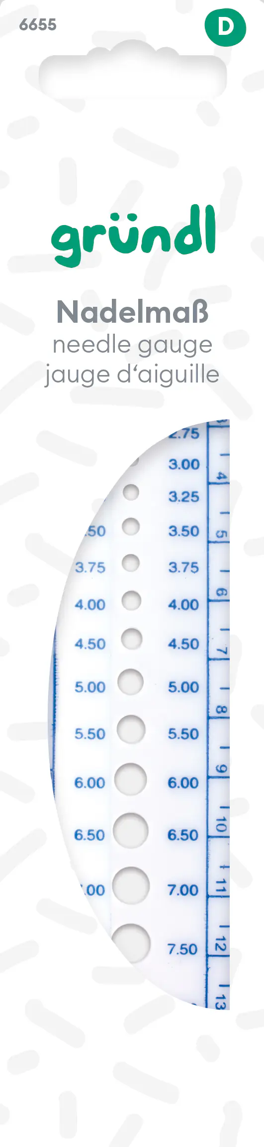 Gründl Nadelmaß für Stricknadeln