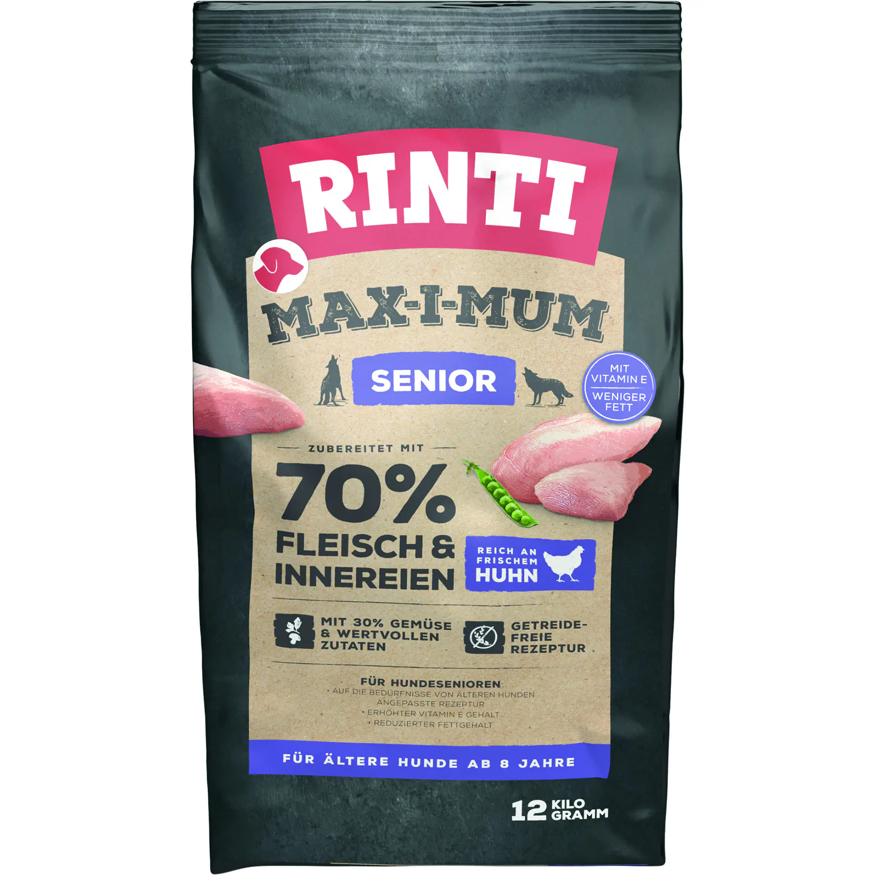 Rinti Max-i-Mum Hundetrockenfutter Senior 12 kg Fleisch & Innereien