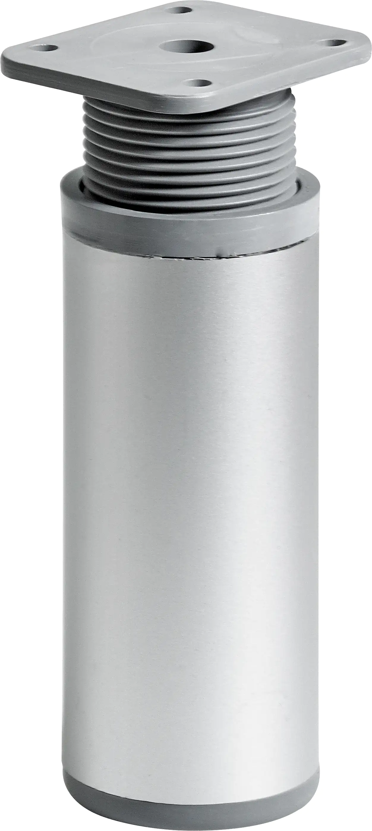 Hettich Möbelfuß 4,0 x 10 - 11,5 cm Aluminium-Optik - 1 Stück