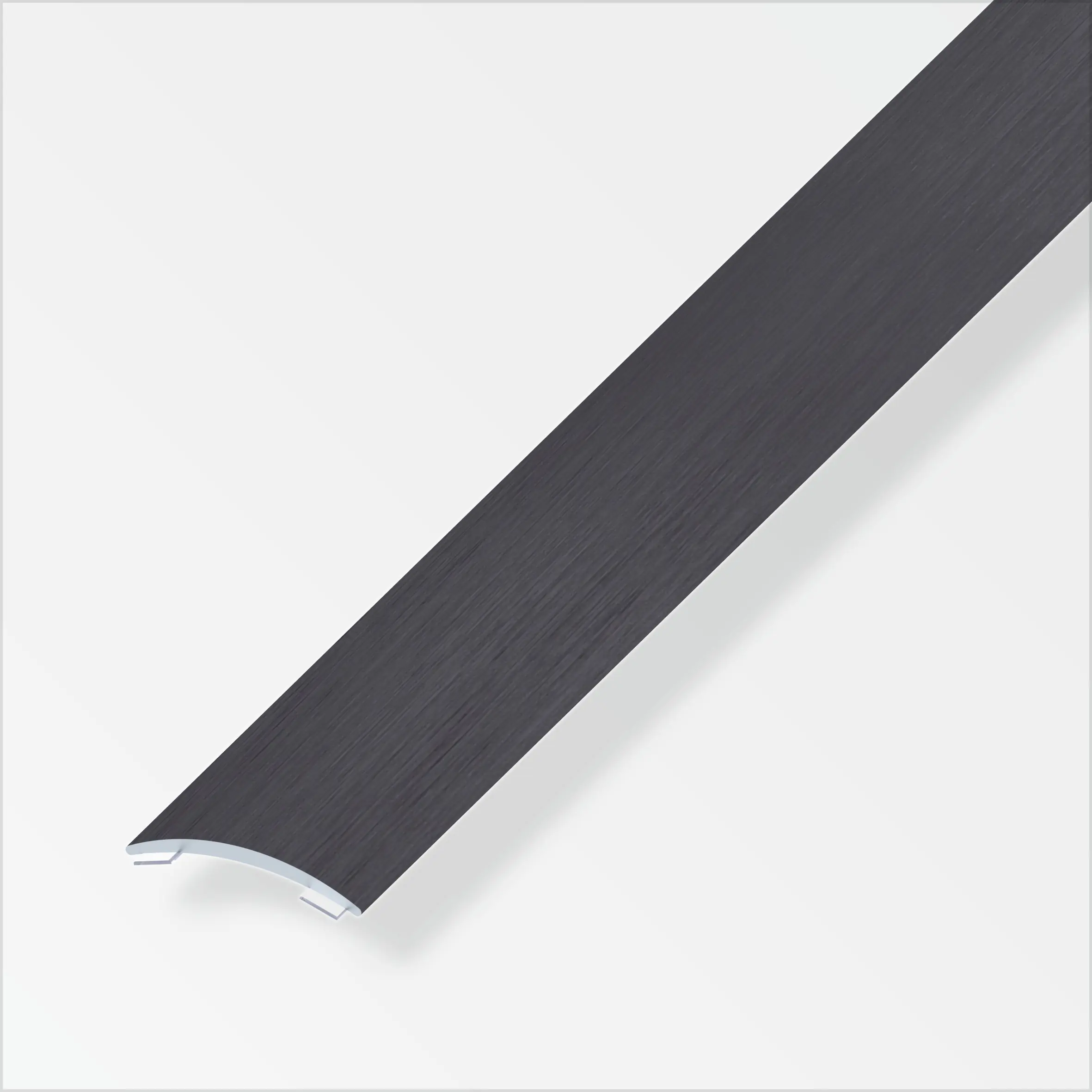alfer Übergangsprofil 2 m, 30 x 5 mm Alu eloxiert gebürstet dunkelgrau