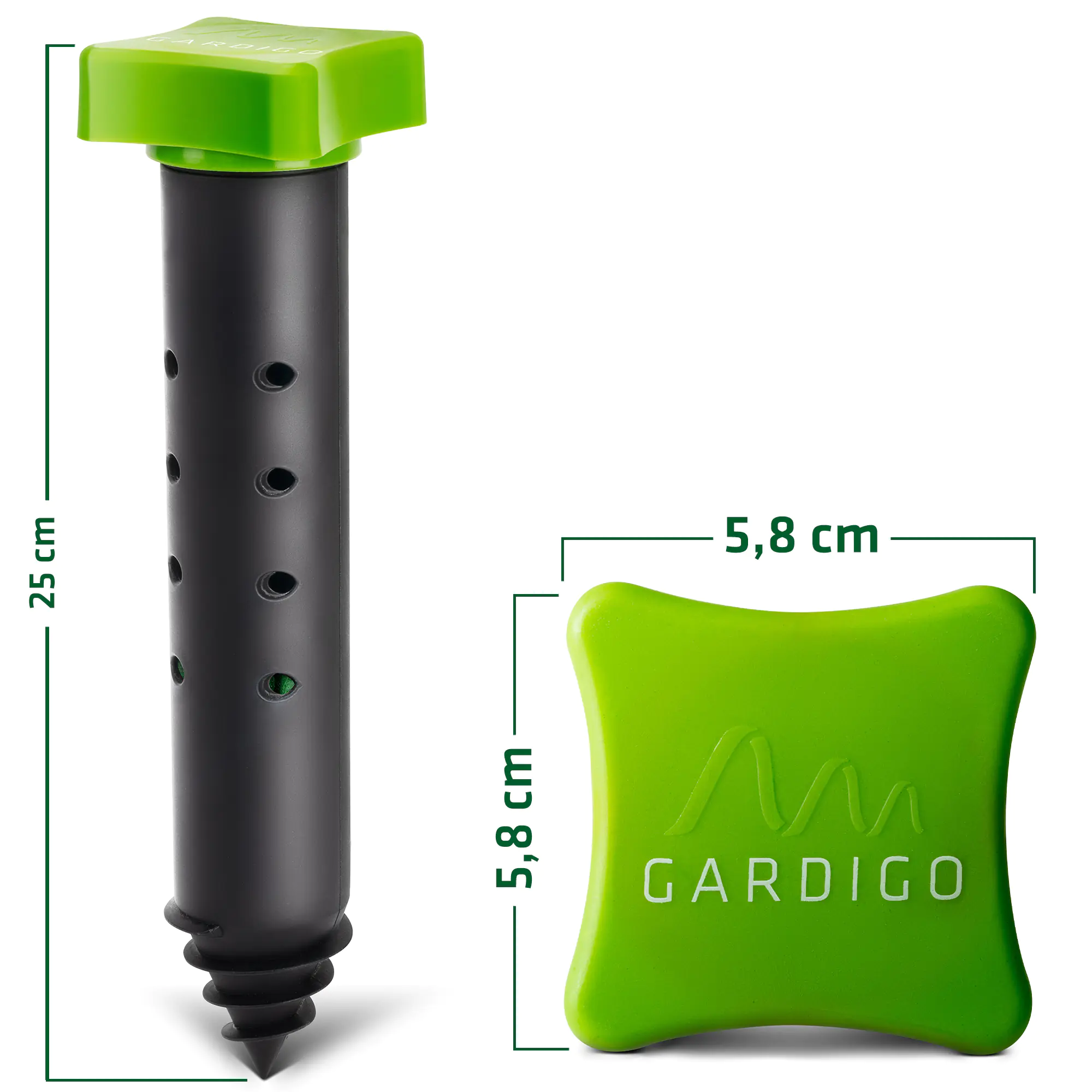 Gardigo Verdufterstab Wühlmaus Maulwurf-Schreck mit 15 Verdufterkugeln 