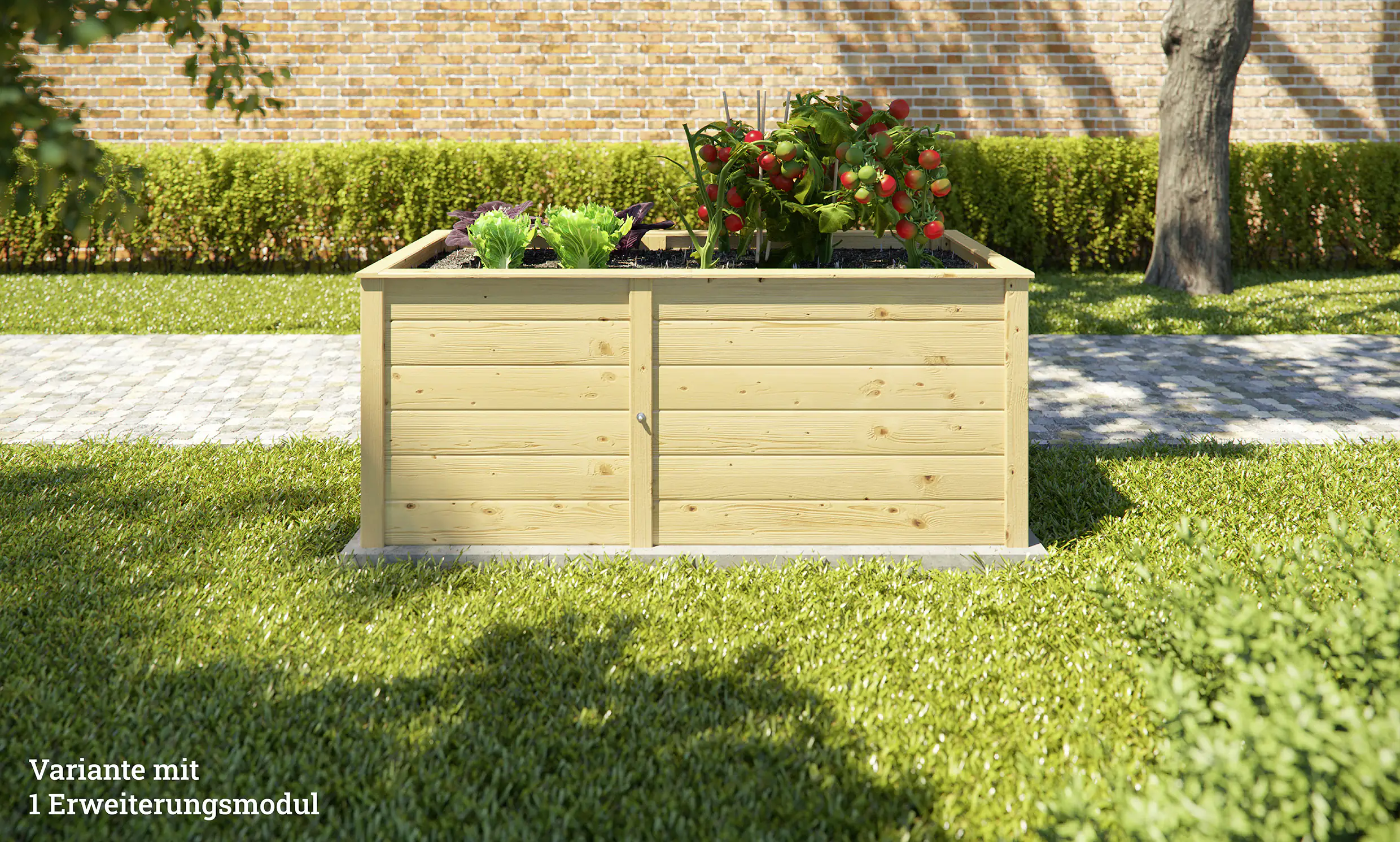 Weka Ergänzungssatz Hochbeet Modular , 21 mm, natur, 67 cm