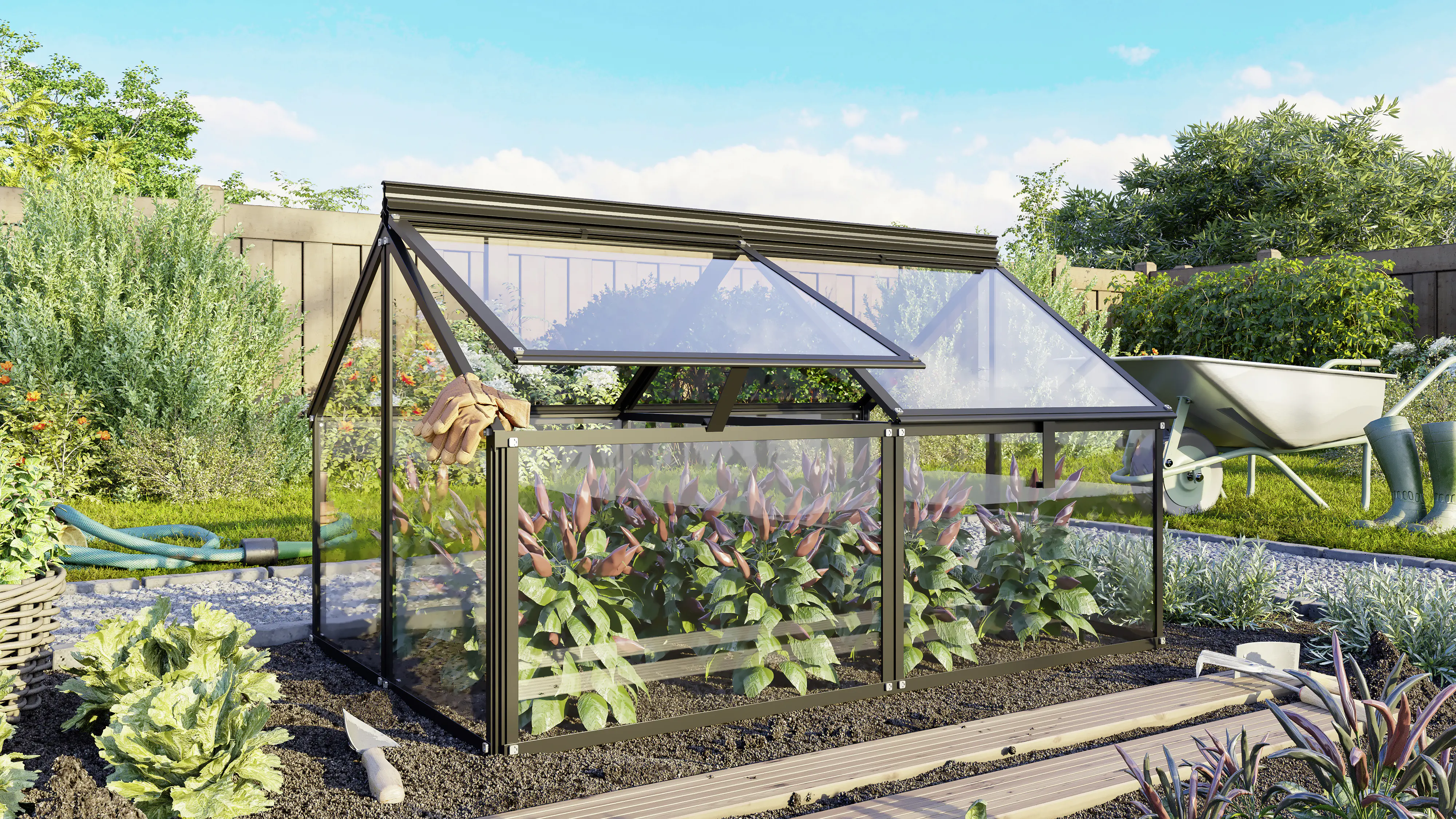 Vitavia Frühbeet Gaia Jumbo ESG 119 x 83 x 72 cm schwarz Vitavia Frühbeet Gaia Jumbo ESG 119 x 83 x 72 cm schwarz