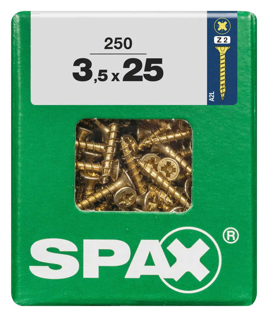 Spax Universalschrauben 3.5 x 25 mm PZ 2 - 250 Stk.