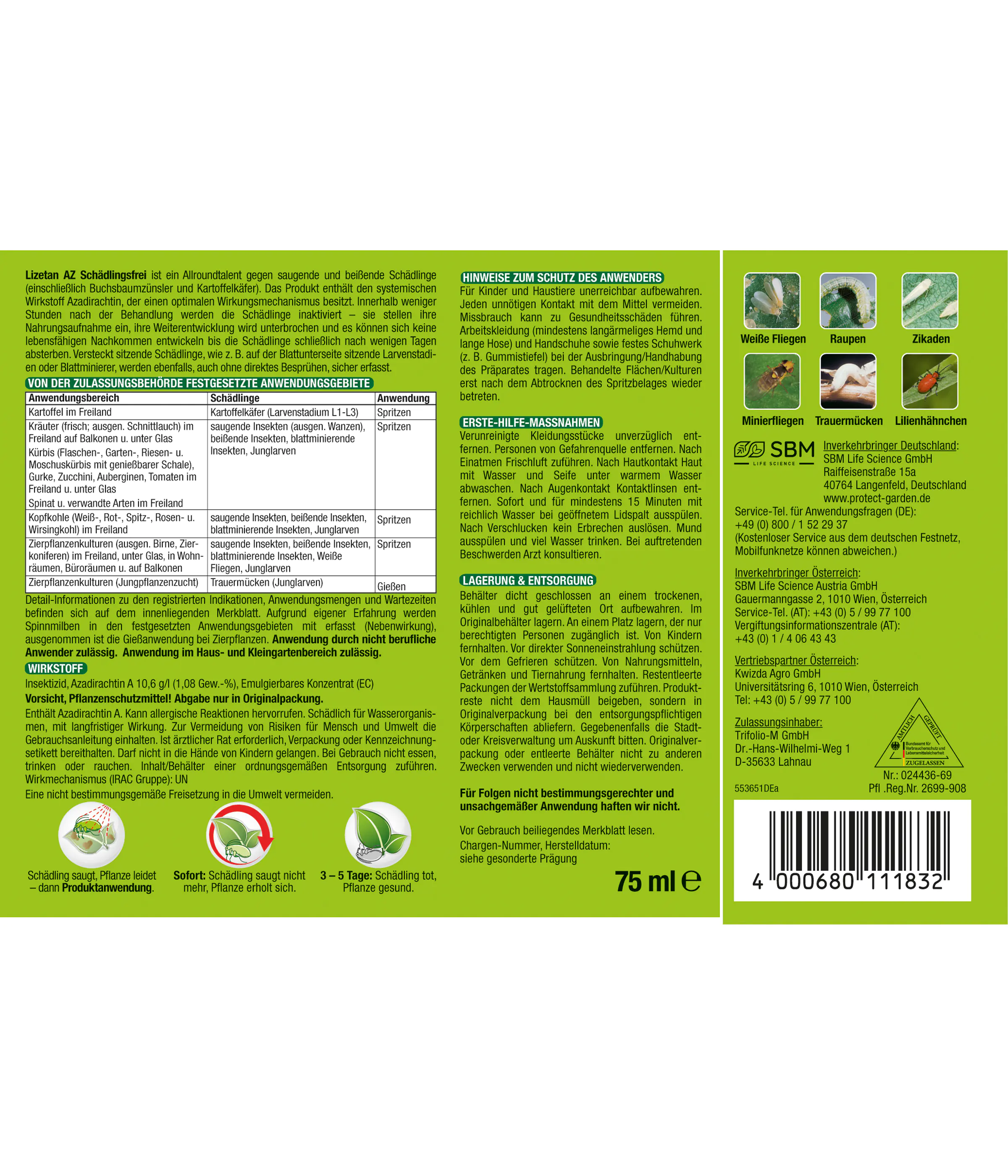 Protect Garden Lizetan AZ Schädlingsfrei 75 ml