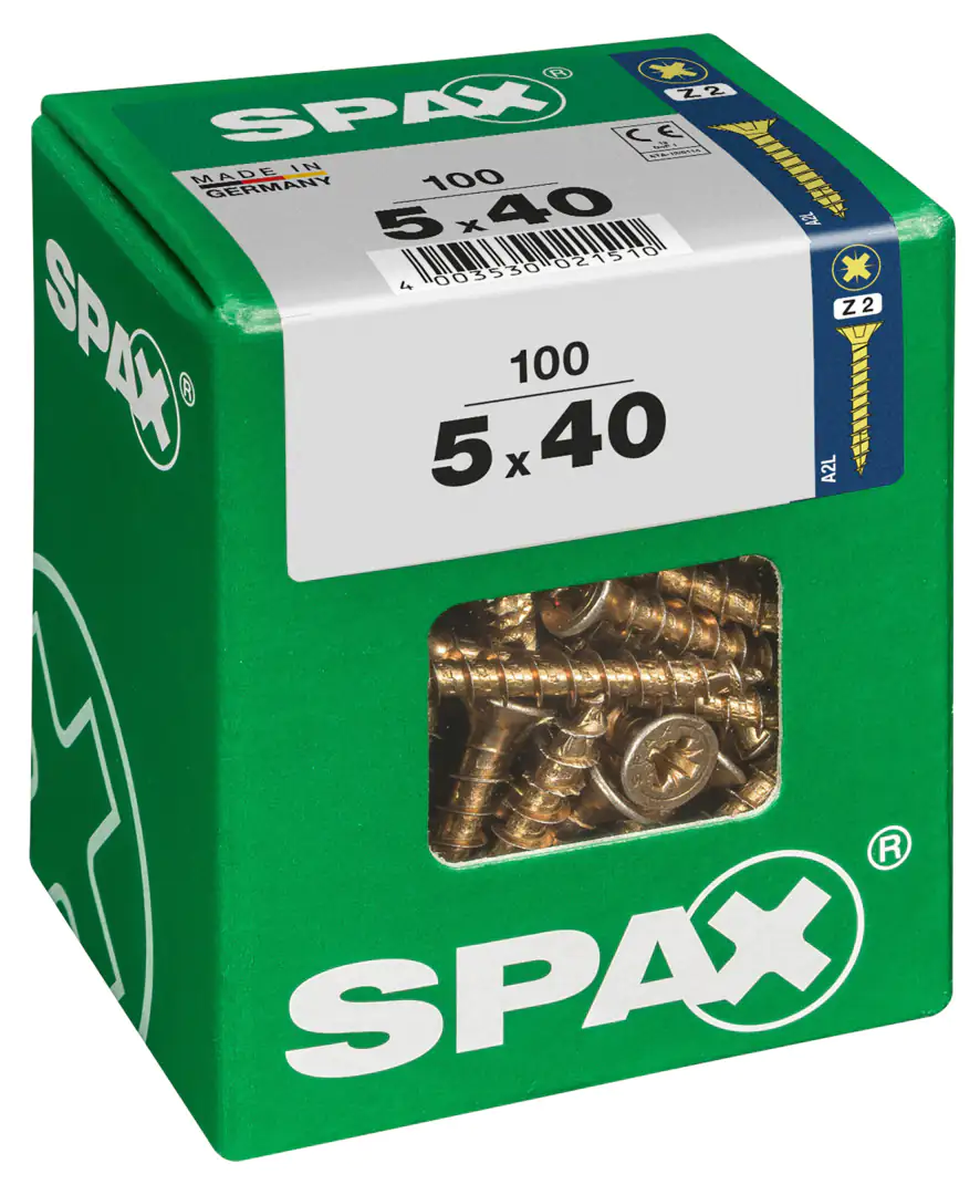 Spax Universalschrauben 5.0 x 40 mm PZ 2 - 100 Stk.