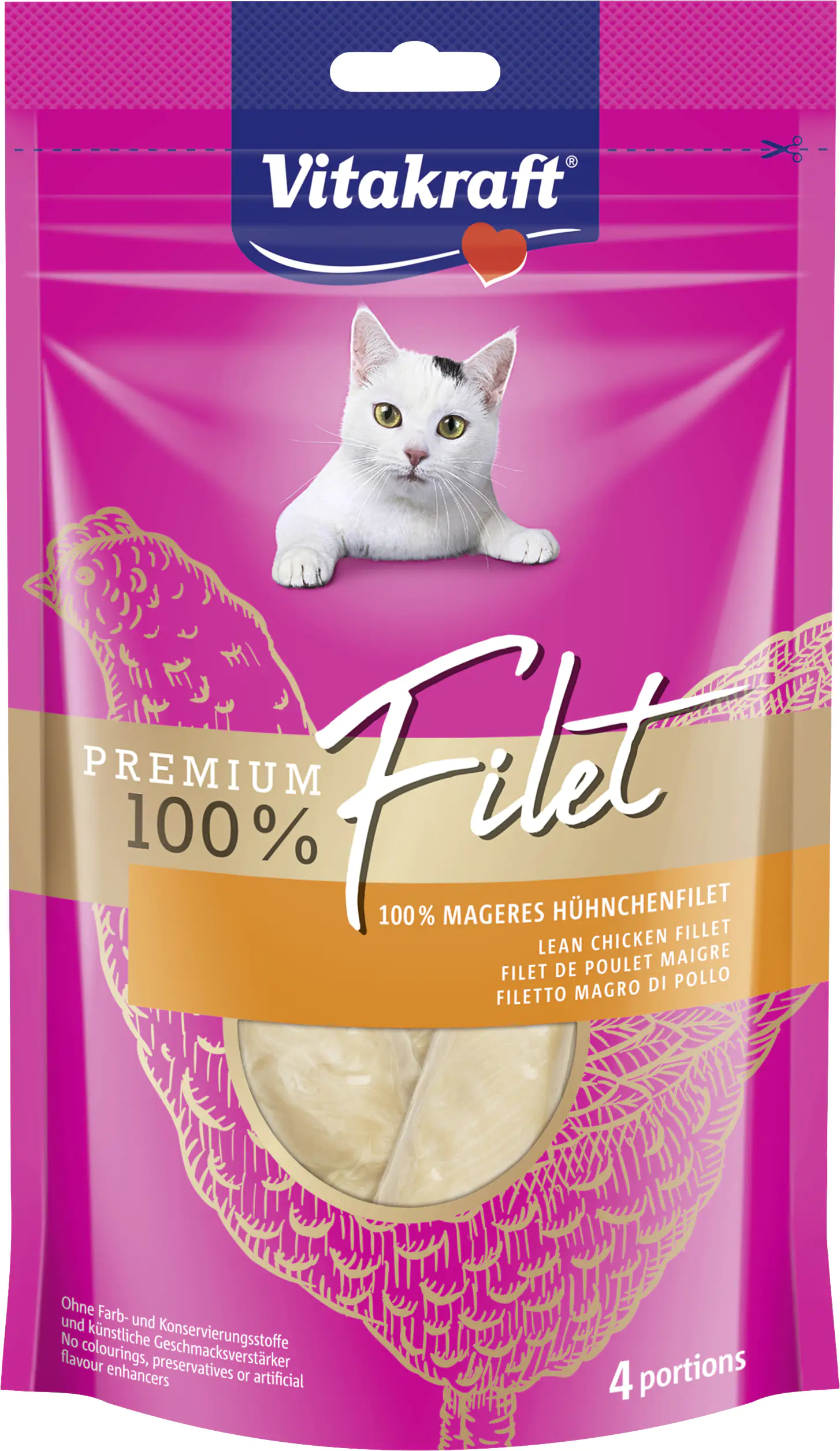 Vitakraft Premium Filet Huhn 4 Stück / 70g