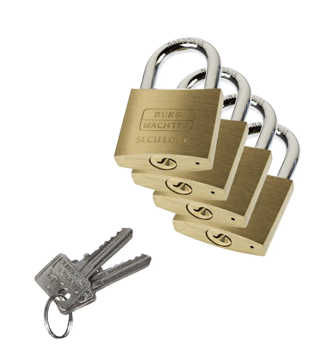 Burg Wächter Vorhängeschloss Quadro 14.0 x 16.0 mm - 4 Stück