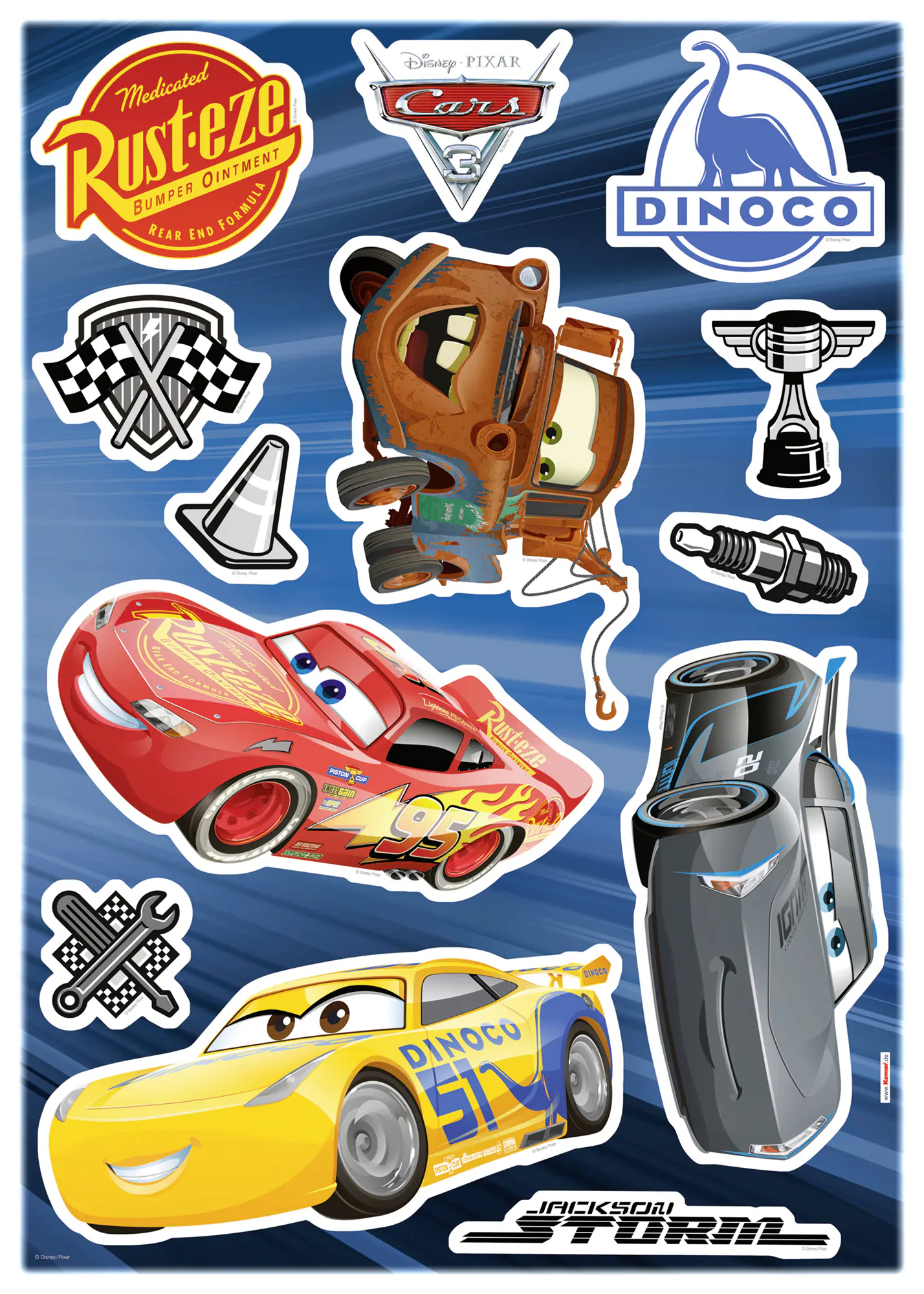Komar Decosticker Cars 3 50 x 70 cm  